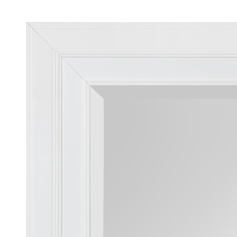 Kate and Laurel Whitley 29.5-in W x 41.5-in H White Beveled Wall Mirror ...