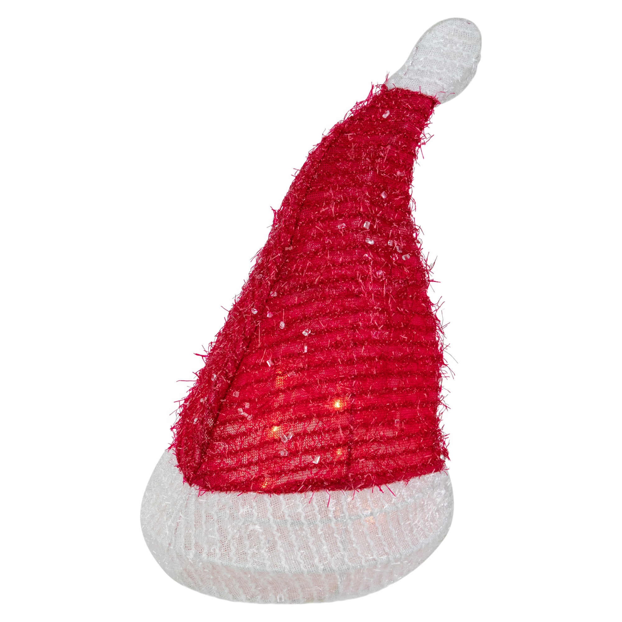 Christmas Tree Topper Decor Retractable Christmas Hat, Red And White Stripes