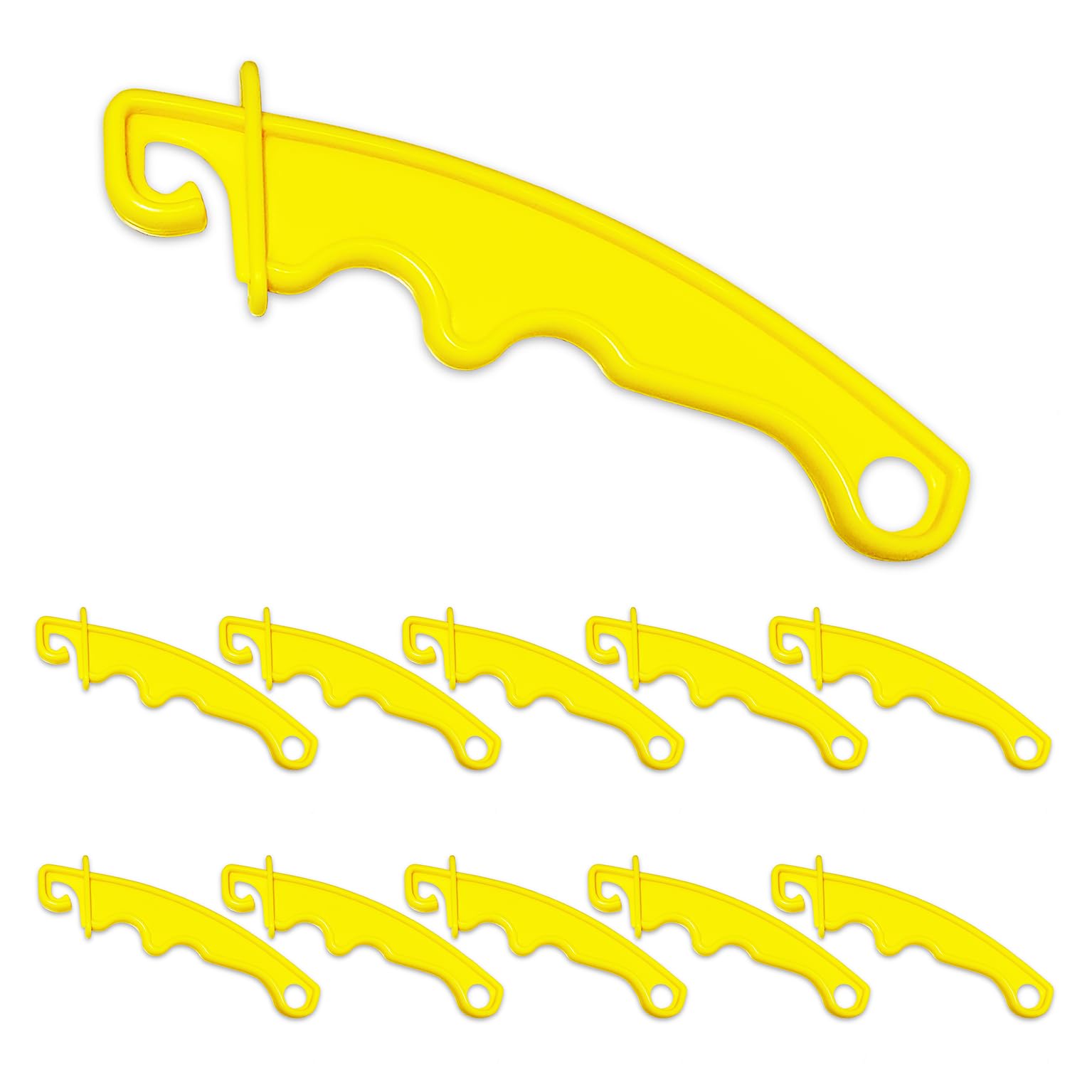 JVFCXXV  10 Pack Electric Fence Plastic Gate Handles Insulated Plastic Hook 8 Inch Portable Yellow Handles durable home and garden accessory