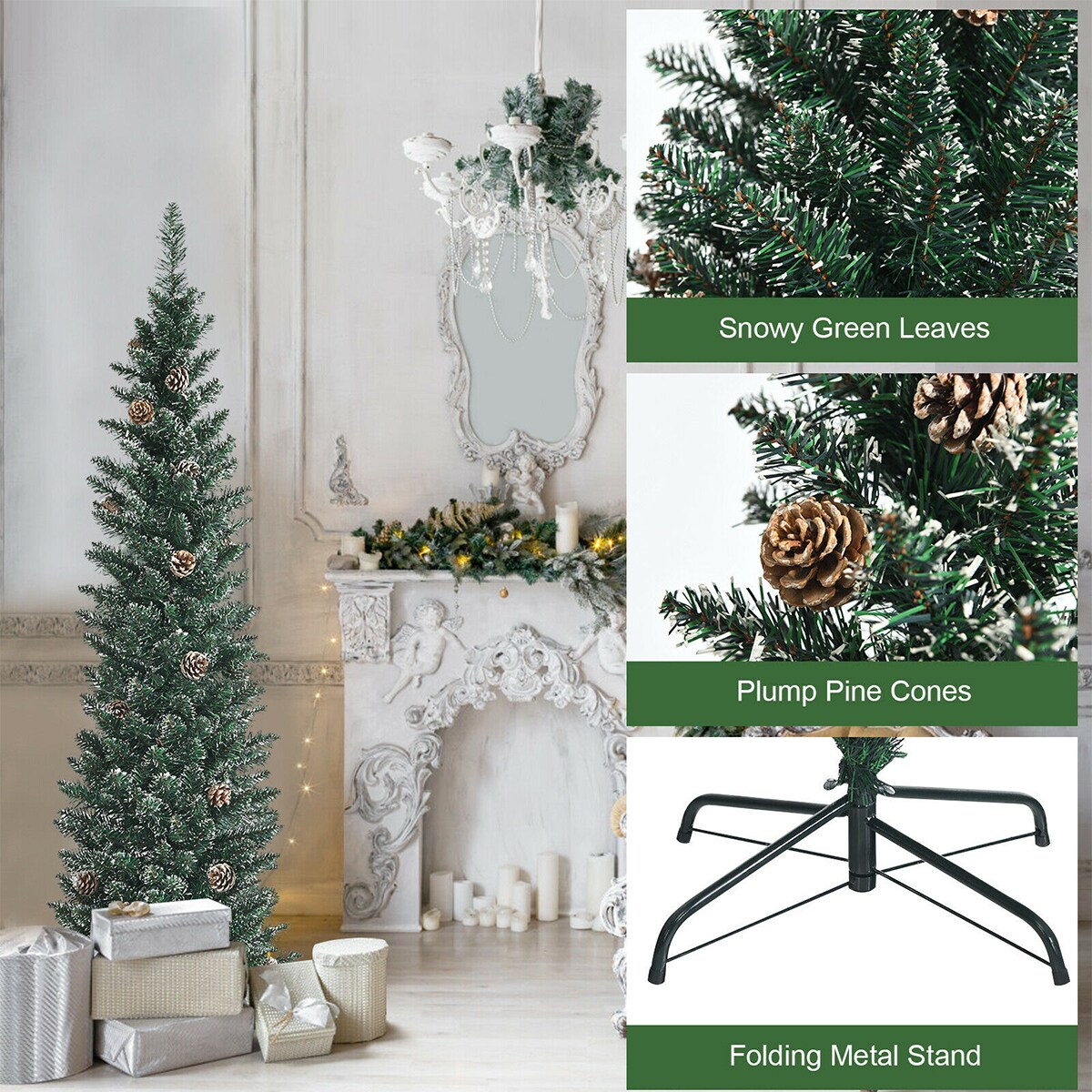 WELLFOR CM-HJY-23632 Artificial-Christmas-Trees - View #3