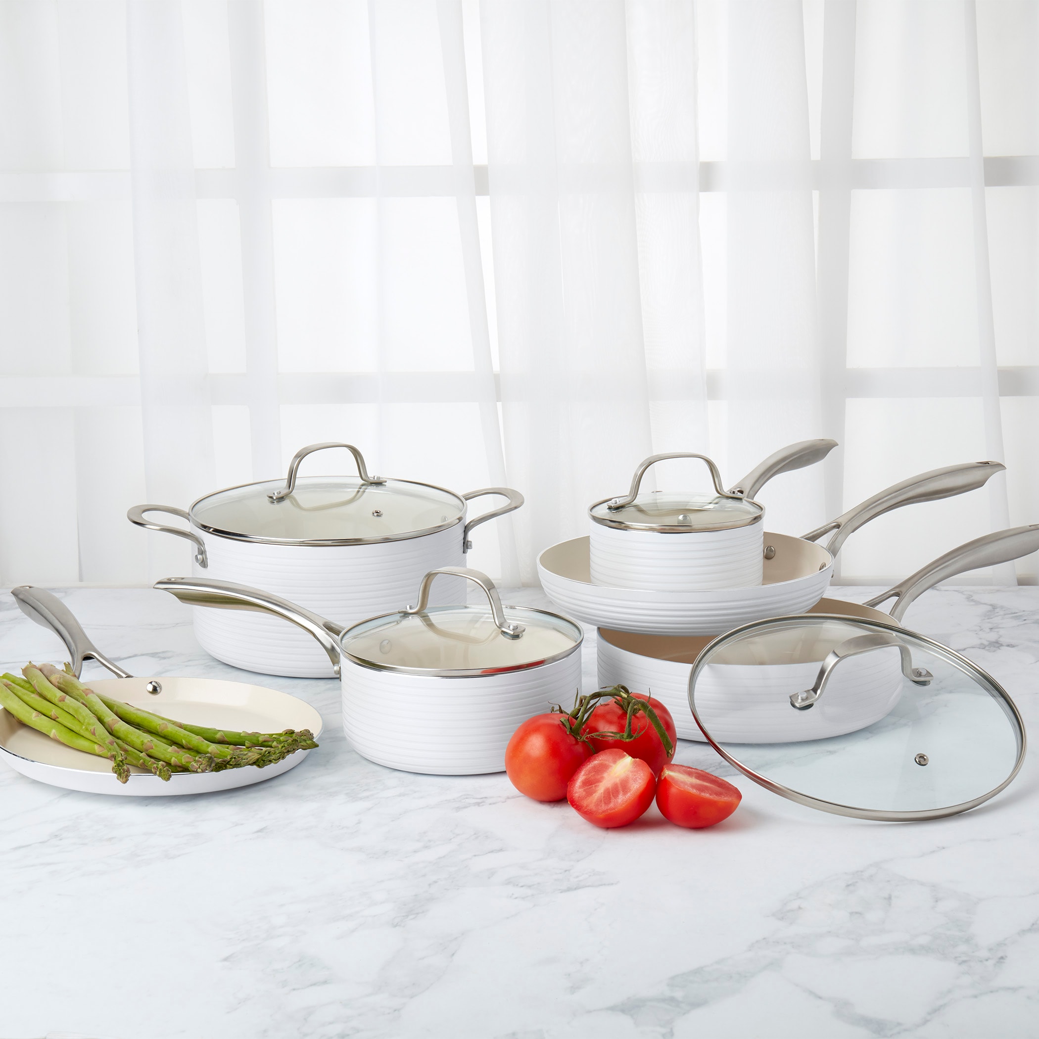 Denmark Hamilton 10-piece White Aluminum Cookware Set - On Sale - Bed Bath  & Beyond - 32478777