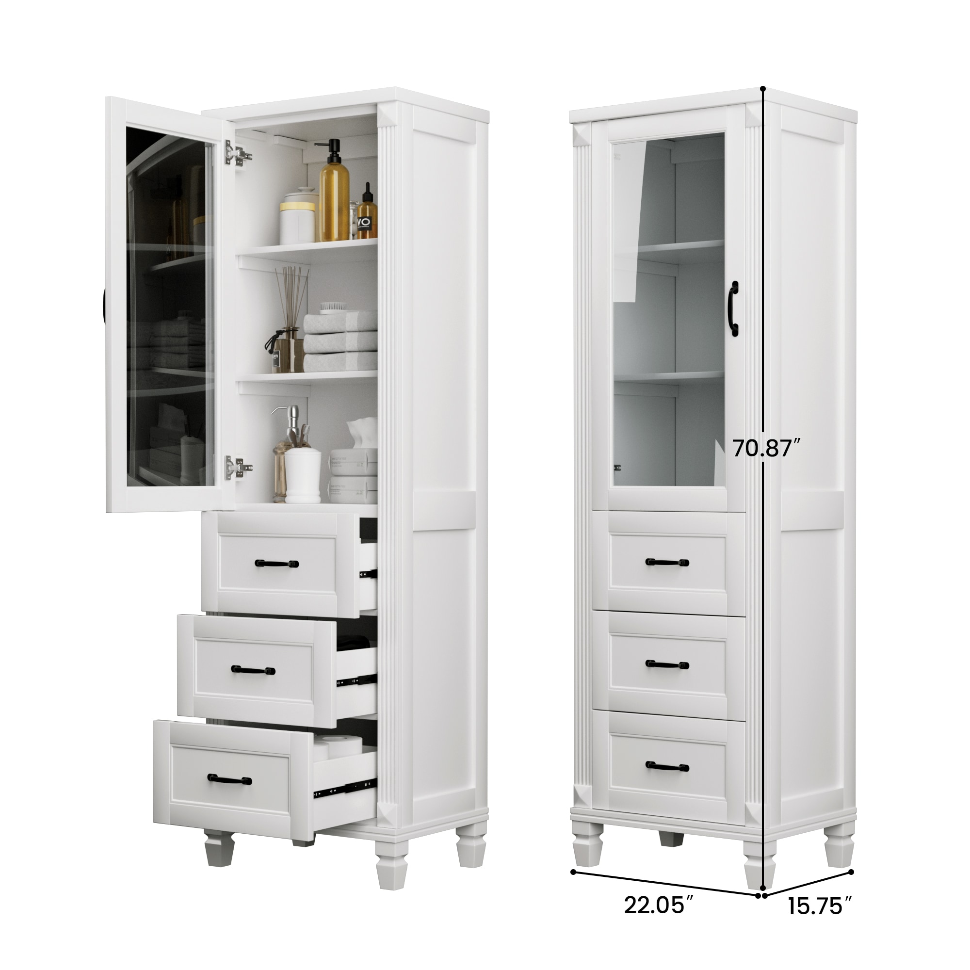 JEAREY BJD-WB Linen-Cabinets - View #5