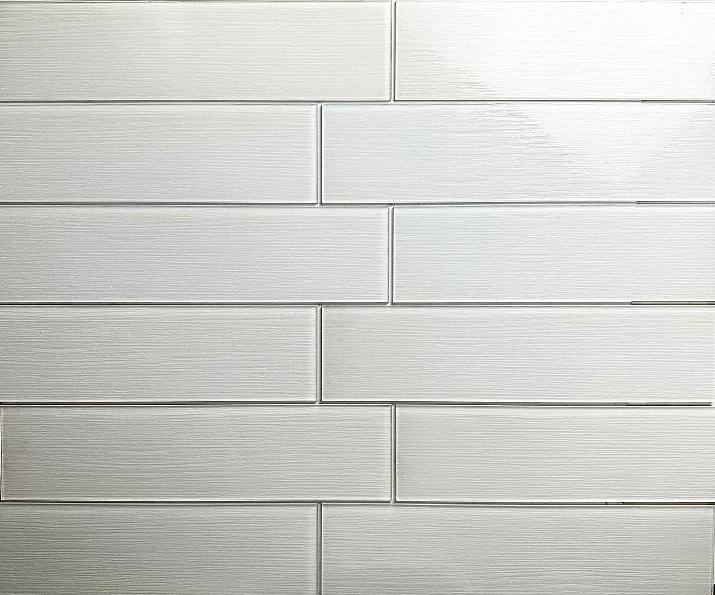 Abolos After The Rain 36-Pack Snow White/Glossy 4-in x 16-in Glossy Glass Marble Look Wall Tile
