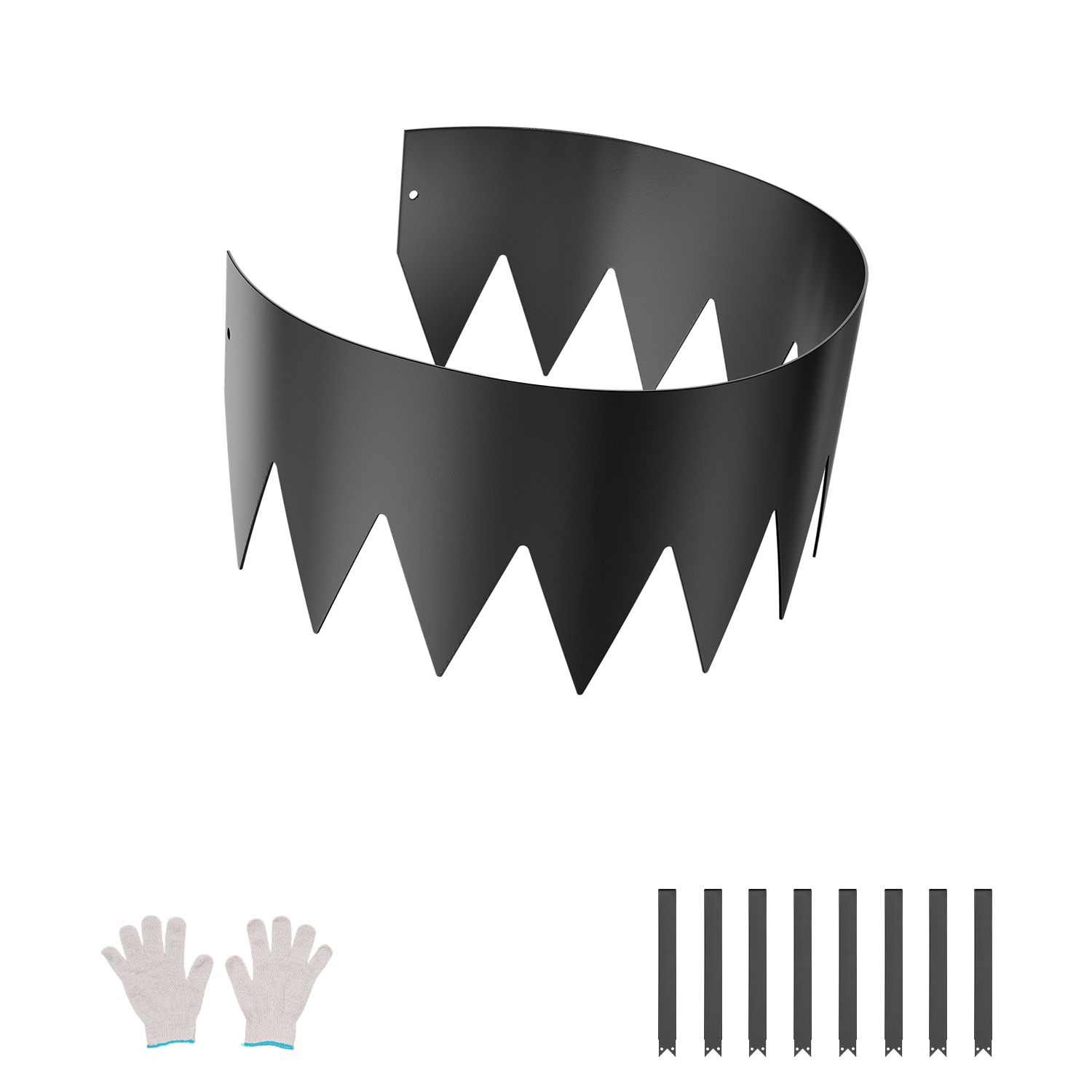 SVOPES SVOPESDXGJSPZ11884V0 20-ft x 0.06-in Steel Landscape Edging 6 -Pack Black Steel Landscape edging section