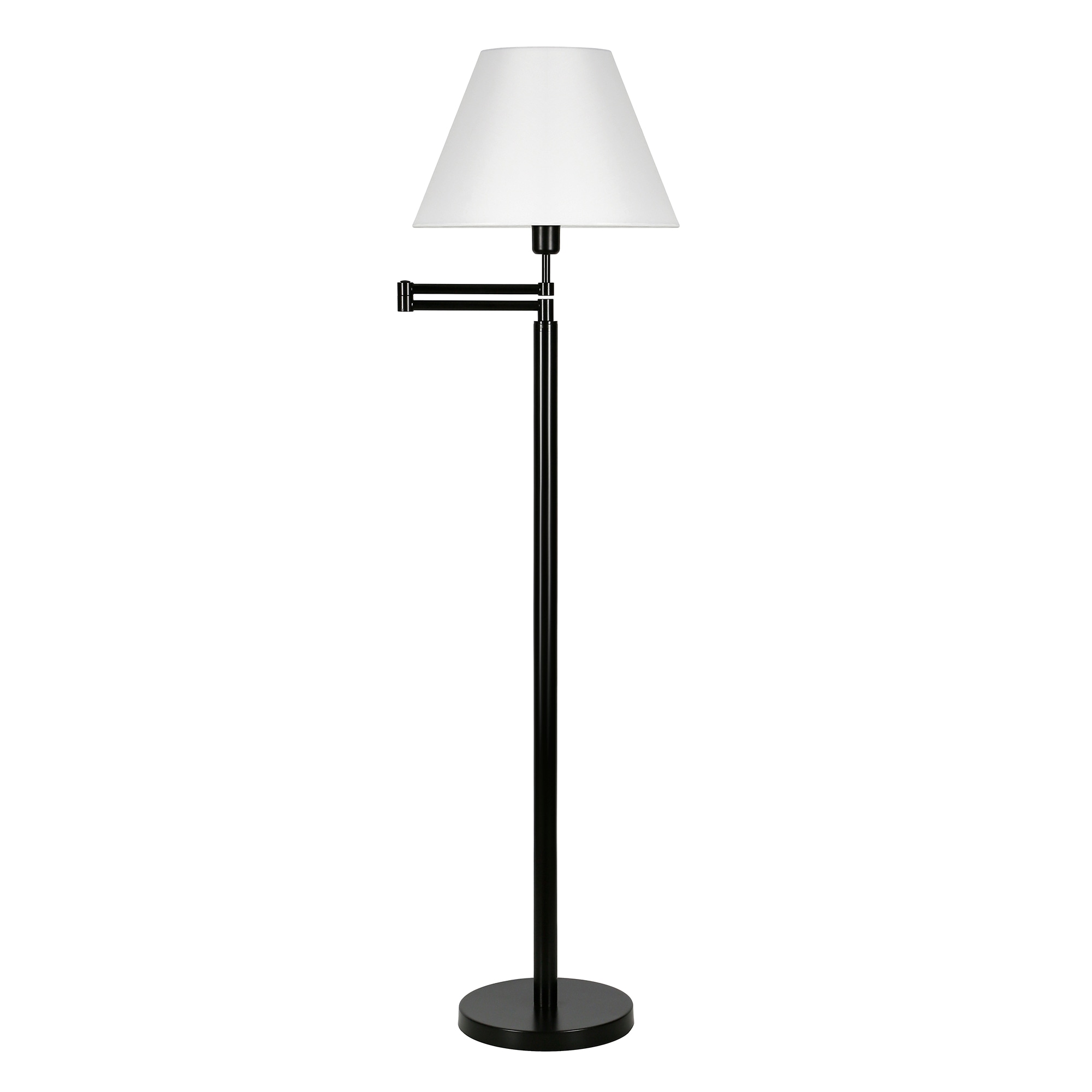 Hailey Home FL0347 Moby 62-in Blackened bronze Standard Floor Lamp with Fabric Shade