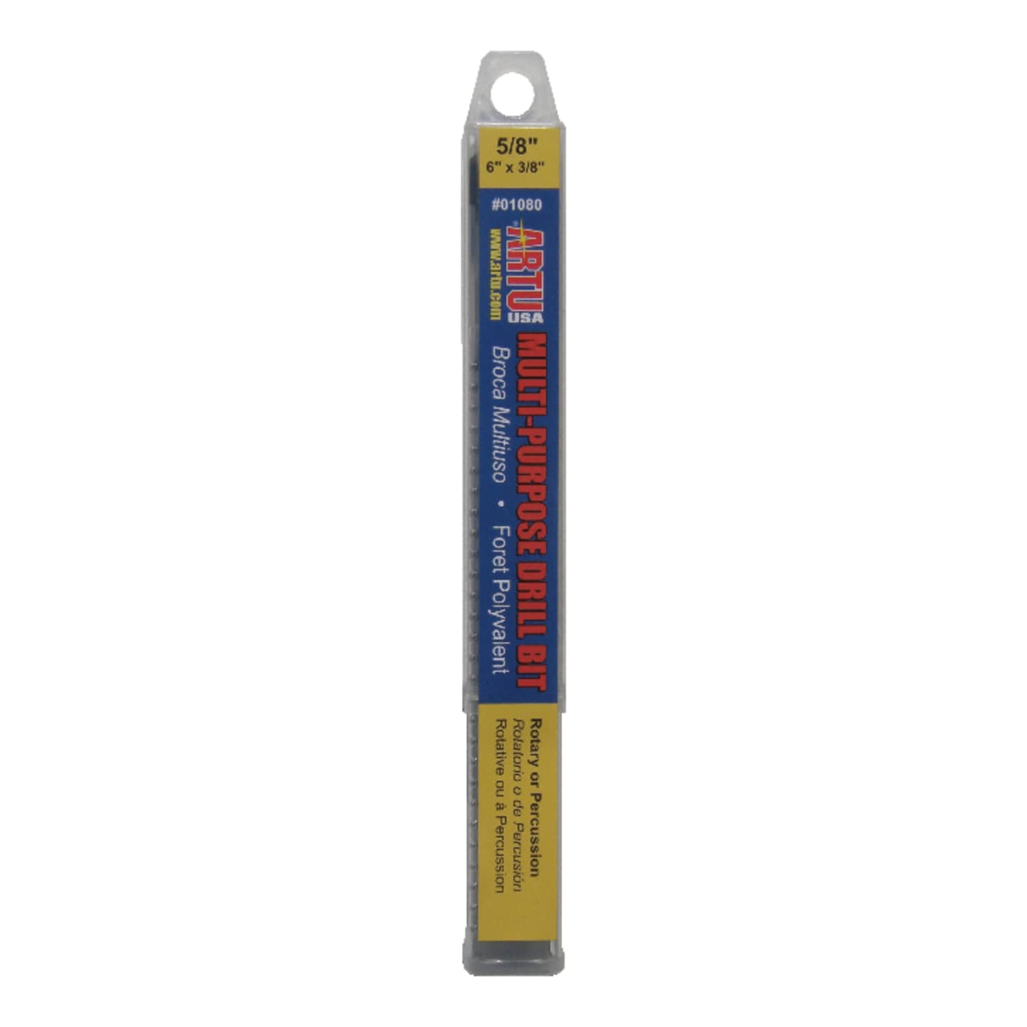 Artu -  5/8 in. X 6 1/8 in. L Tungsten Carbide Tipped Drill Bit Straight Shank 1 pc