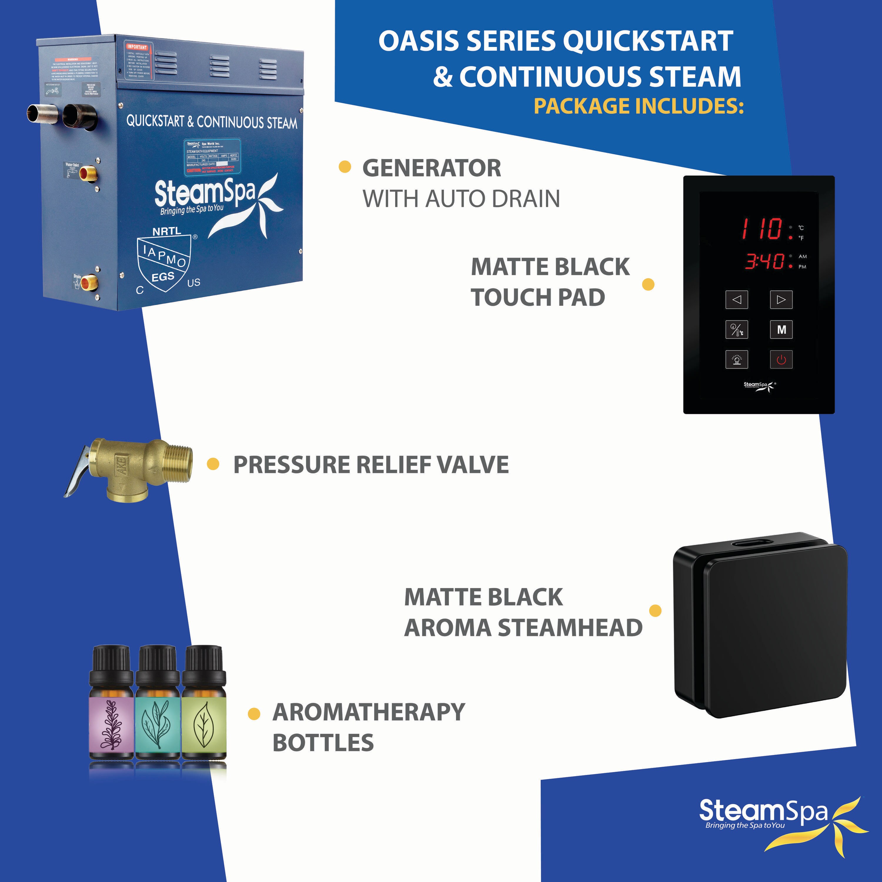 SteamSpa OATS750MB-A Steam-Showers - View #7