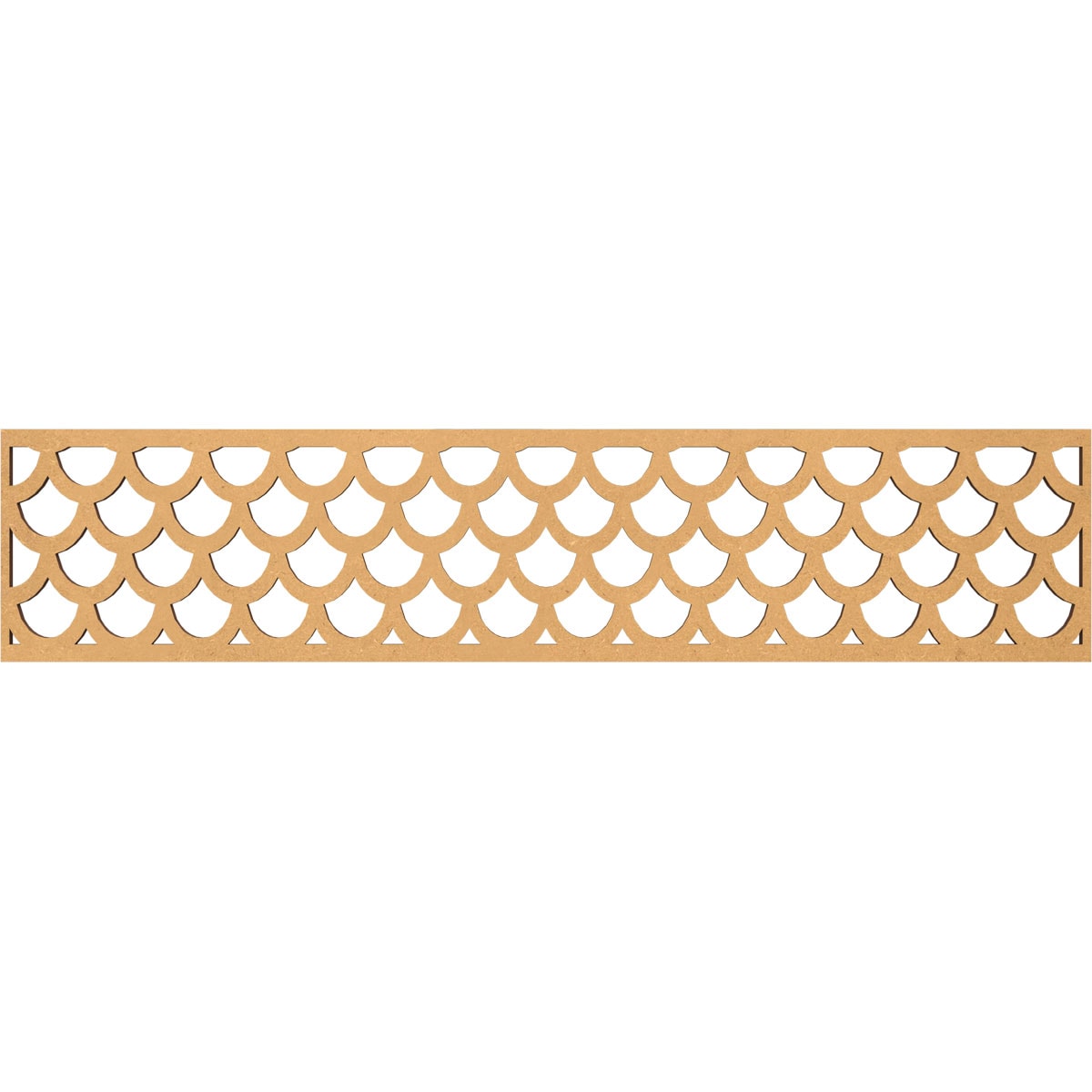 Ekena Millwork MLDB10X46HUDMF Hudson Fretwork Flat Trim 10-in x 3.9-ft Brown Unfinished 2157807 Pierced Wall Panel Moulding