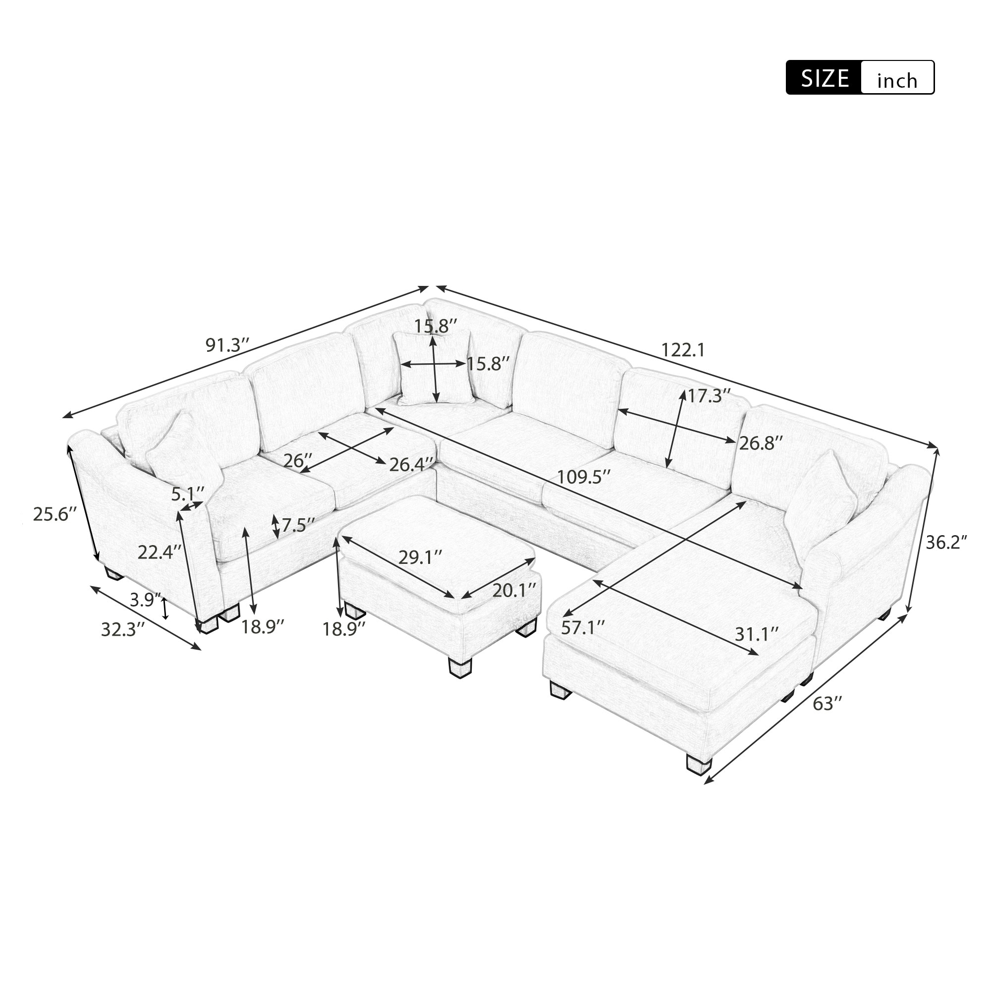 Bybafun YA3700206 Living-Room-Sets - View #2
