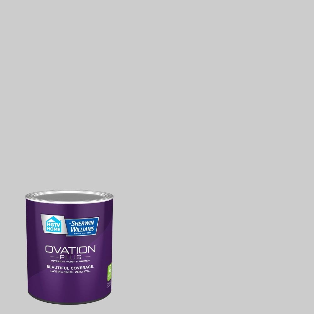 HGTV HOME by Sherwin-Williams 4006-1A-2557204 Ovation Plus Eggshell Silver Leaf 4006-1A Latex Interior Paint Paint + Primer ( 1-quart )