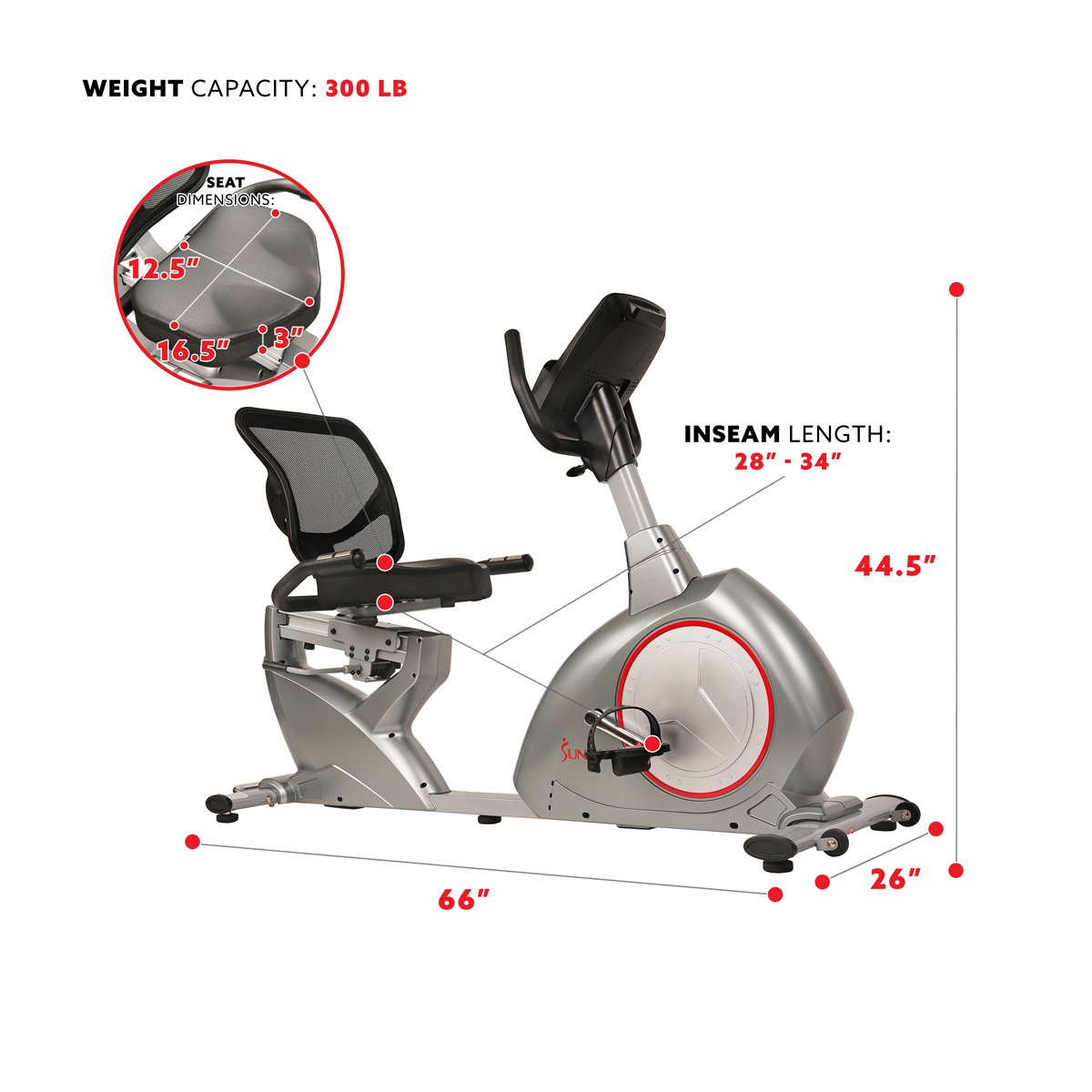 amazon sunny health and fitness bike