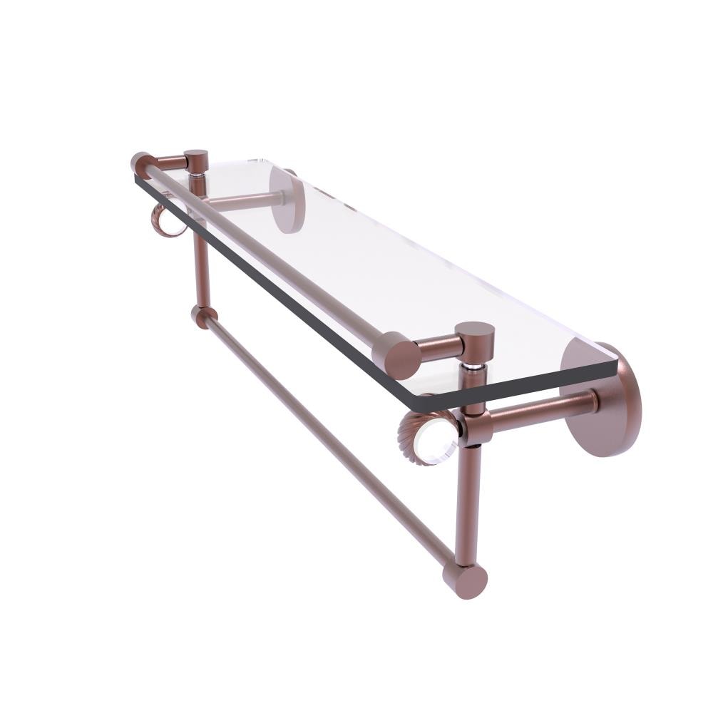 Allied Brass CV-1TBT-22-GAL-CA Clearview Antique Copper Wall mount Bathroom Shelf ( 22-in x 6.7-in x 5-in )