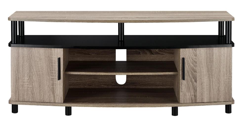 Weathered Oak Ameriwood Home Carson TV Stand for TVs up to 70" 