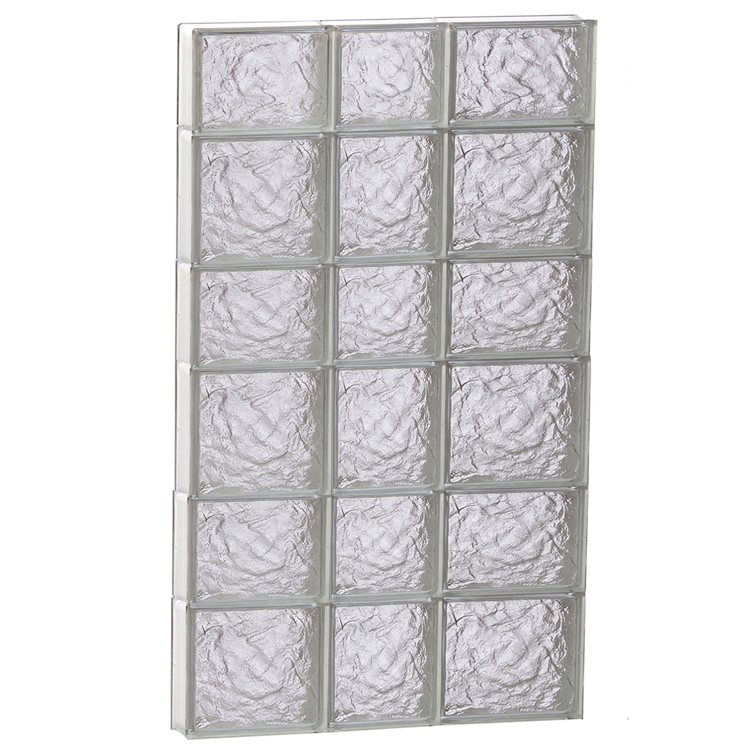 REDI2SET S2242IS Ice Glass 21-1/4-in x 40-1/2-in Frameless Replacement Glass Block Window