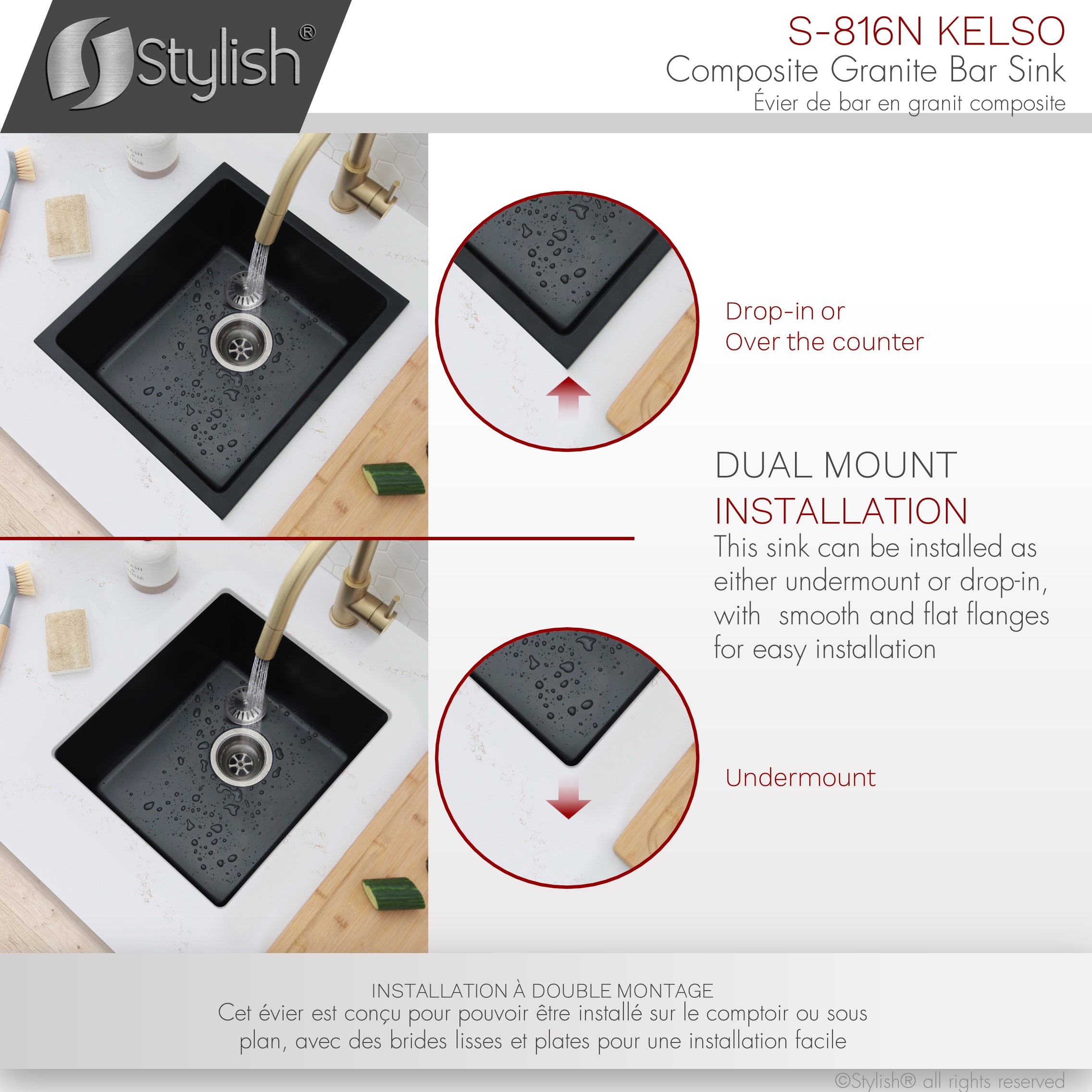 Stylish S-816N1 Kitchen-Sinks - View #7