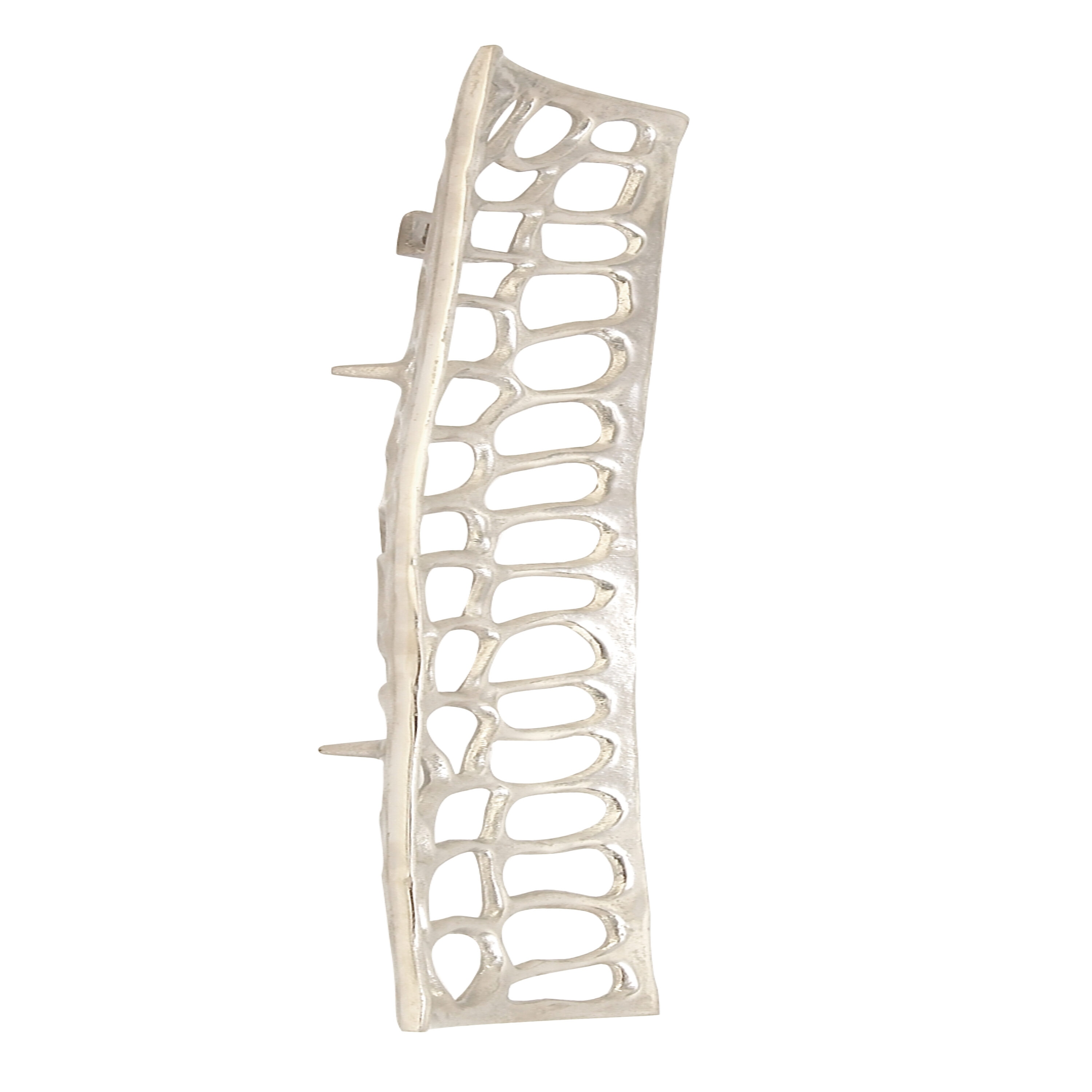 Silver Aluminum Abstract Cutout Wall Sculpture Set