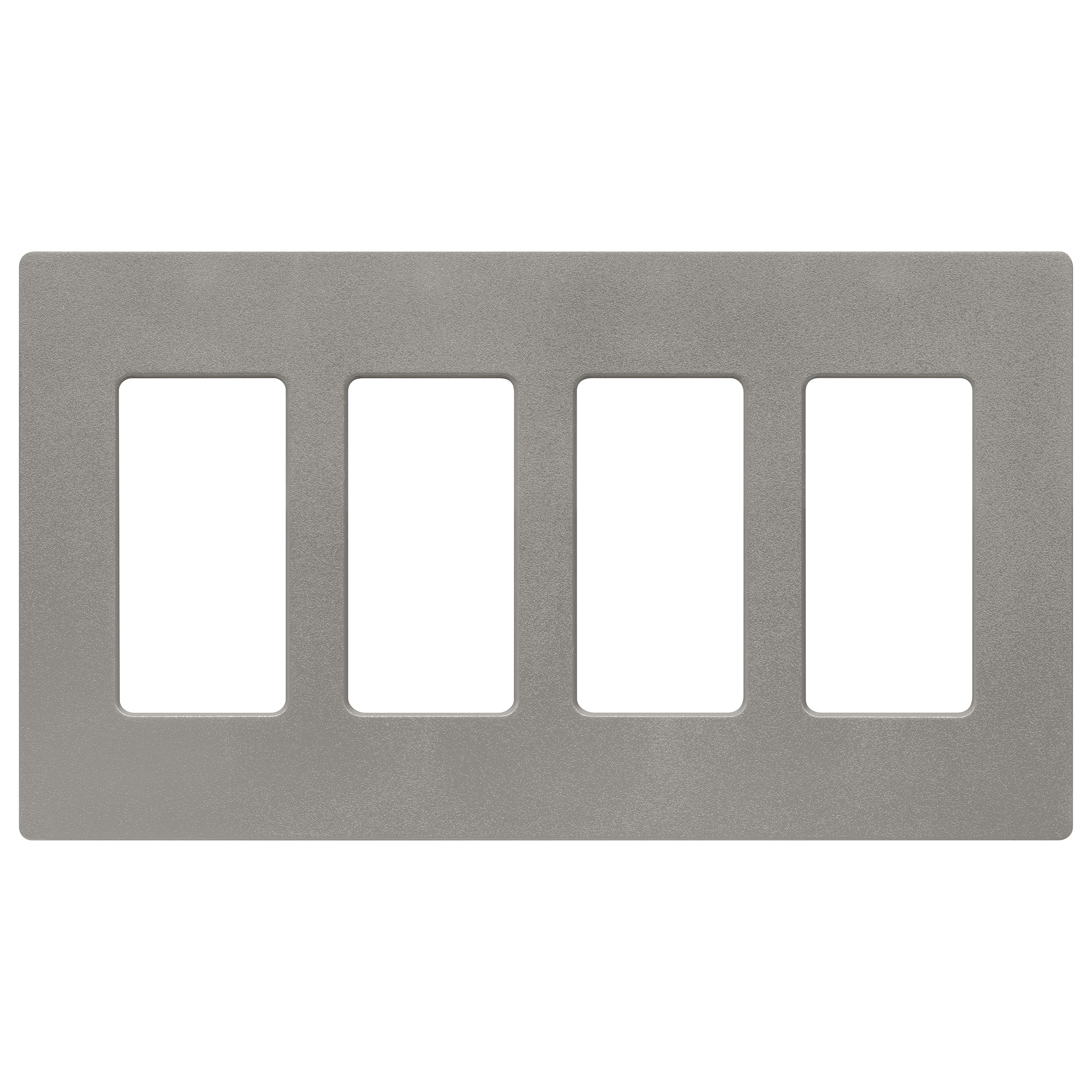 Lutron SC-4-CS Claro 4 -Gang Standard Size Cobblestone Plastic Indoor Screwless Decorator Wall Plate