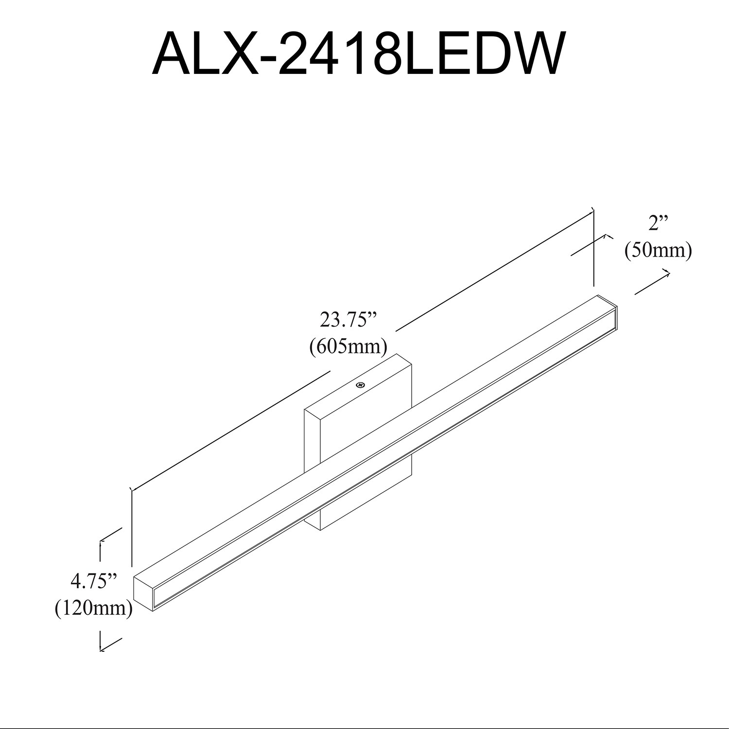Dainolite ALX-2418LEDW-AGB b089995 - View #3