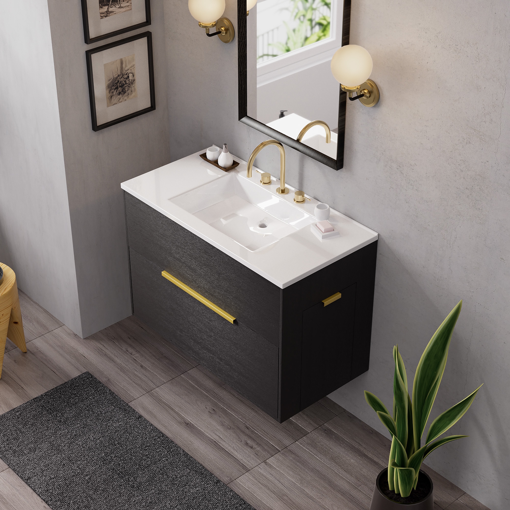 JEAREY JE-12JDP-GREEN Bath-Vanity-Combo - View #4