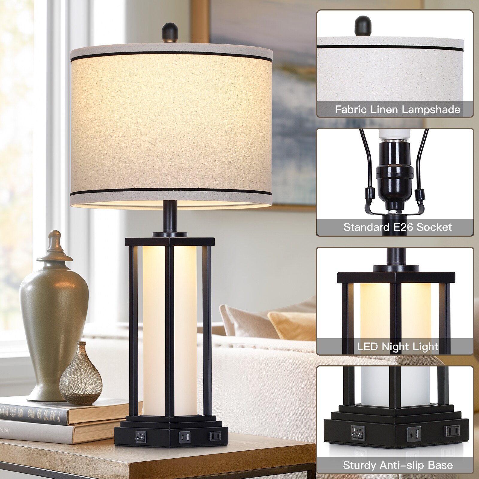 UrFurnishings TD-524 Table-Lamps - View #6
