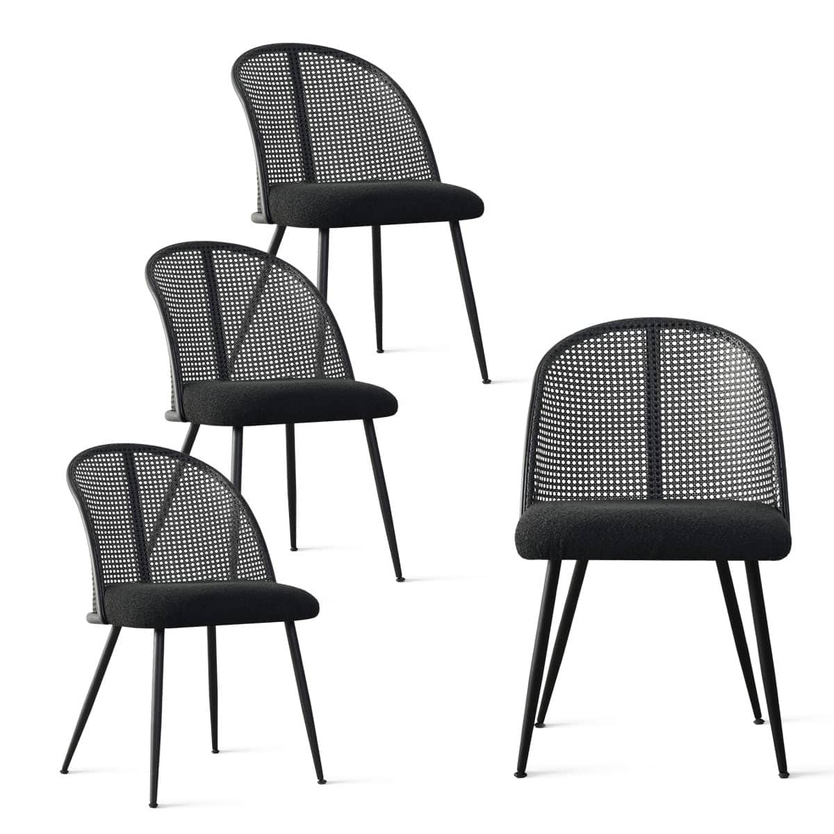 Maison Boucle OLIVER-WT+LUCCA-BK-4 Dining-Sets - View #4
