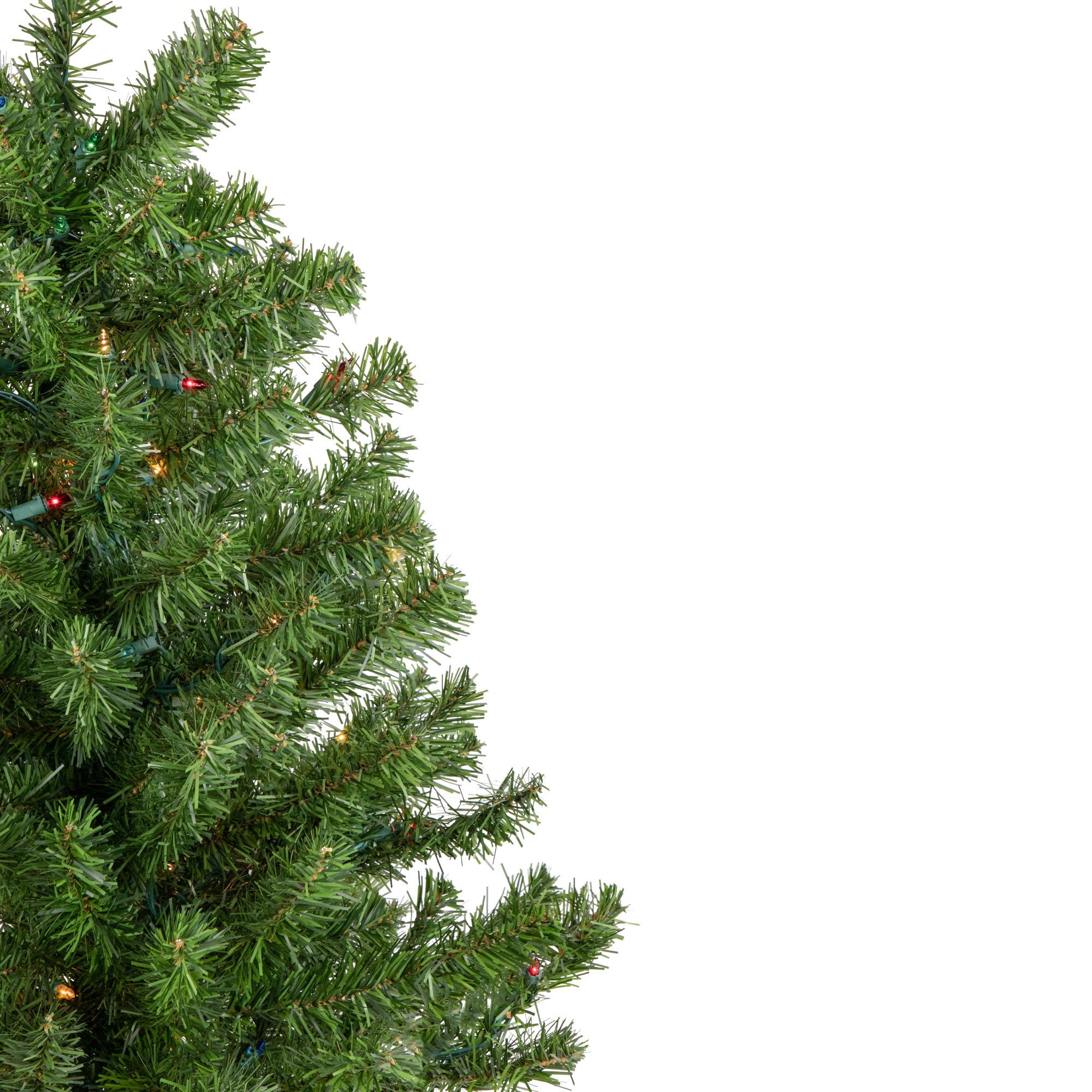 48" Multicolor Canadian Pine Pre-Lit Outdoor Christmas Tree