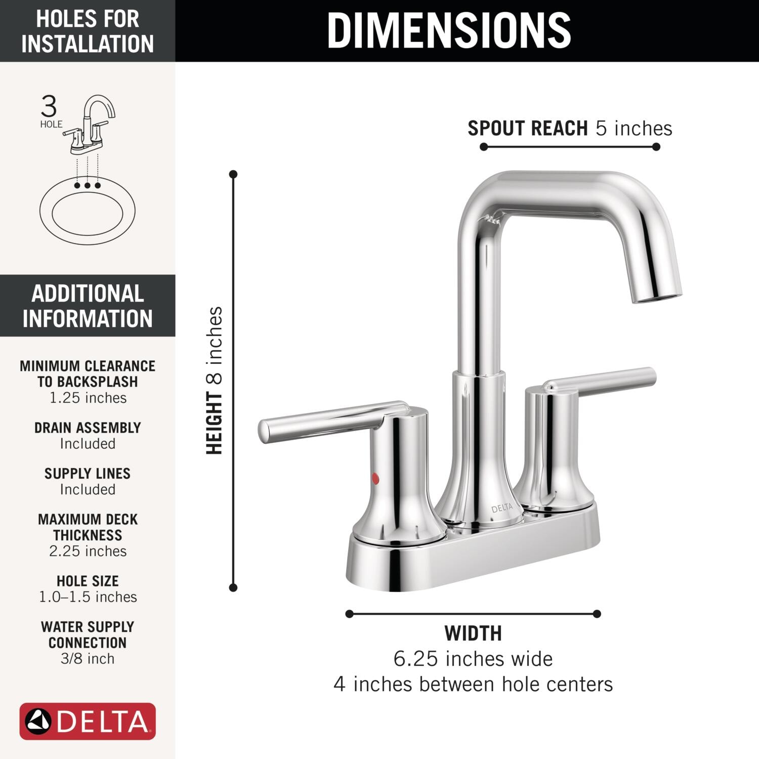 Delta 2554-MPU-DST Lavatory-Faucets - View #4