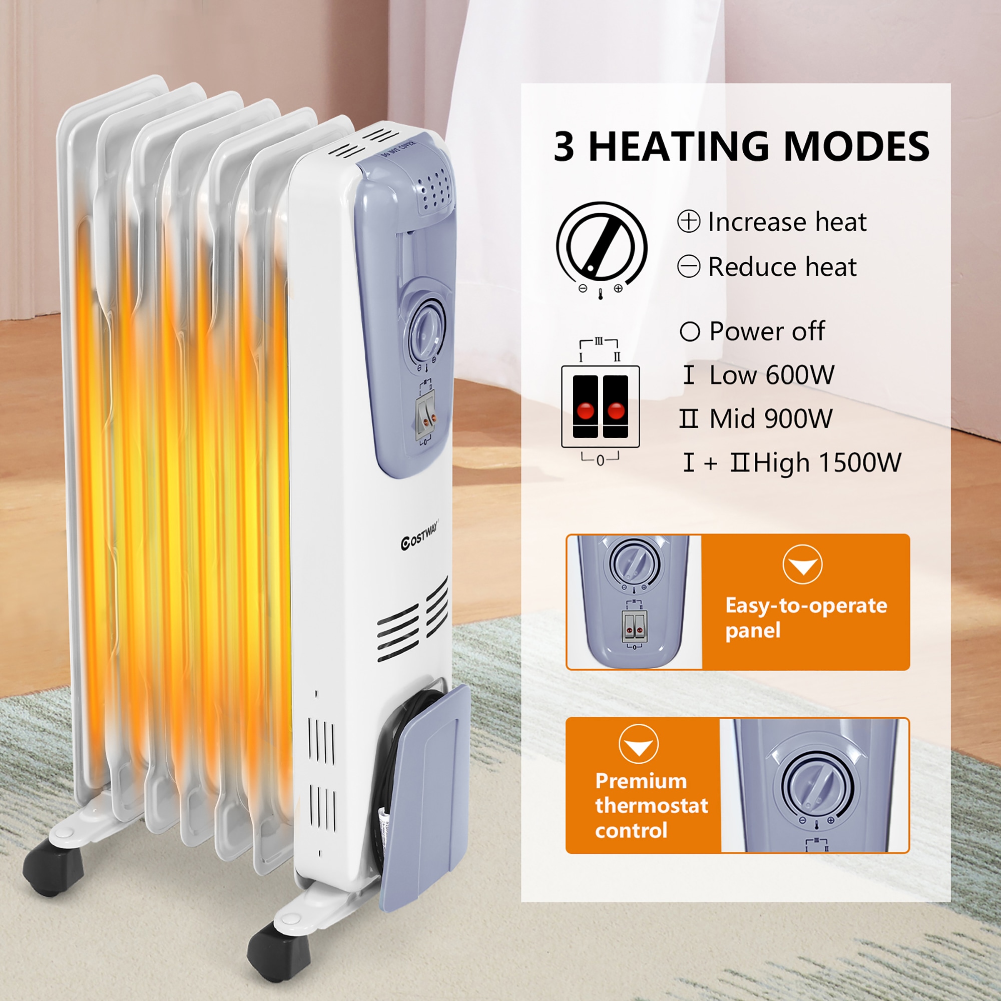 Costway SWL00033 Portable-Electric-Heat - View #5