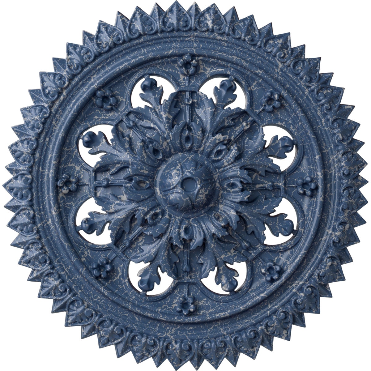 Ekena Millwork CM21YOAMC York 21.625-in W x 21.625-in L Painted Americana Crackle Polyurethane Whole Ceiling Medallion