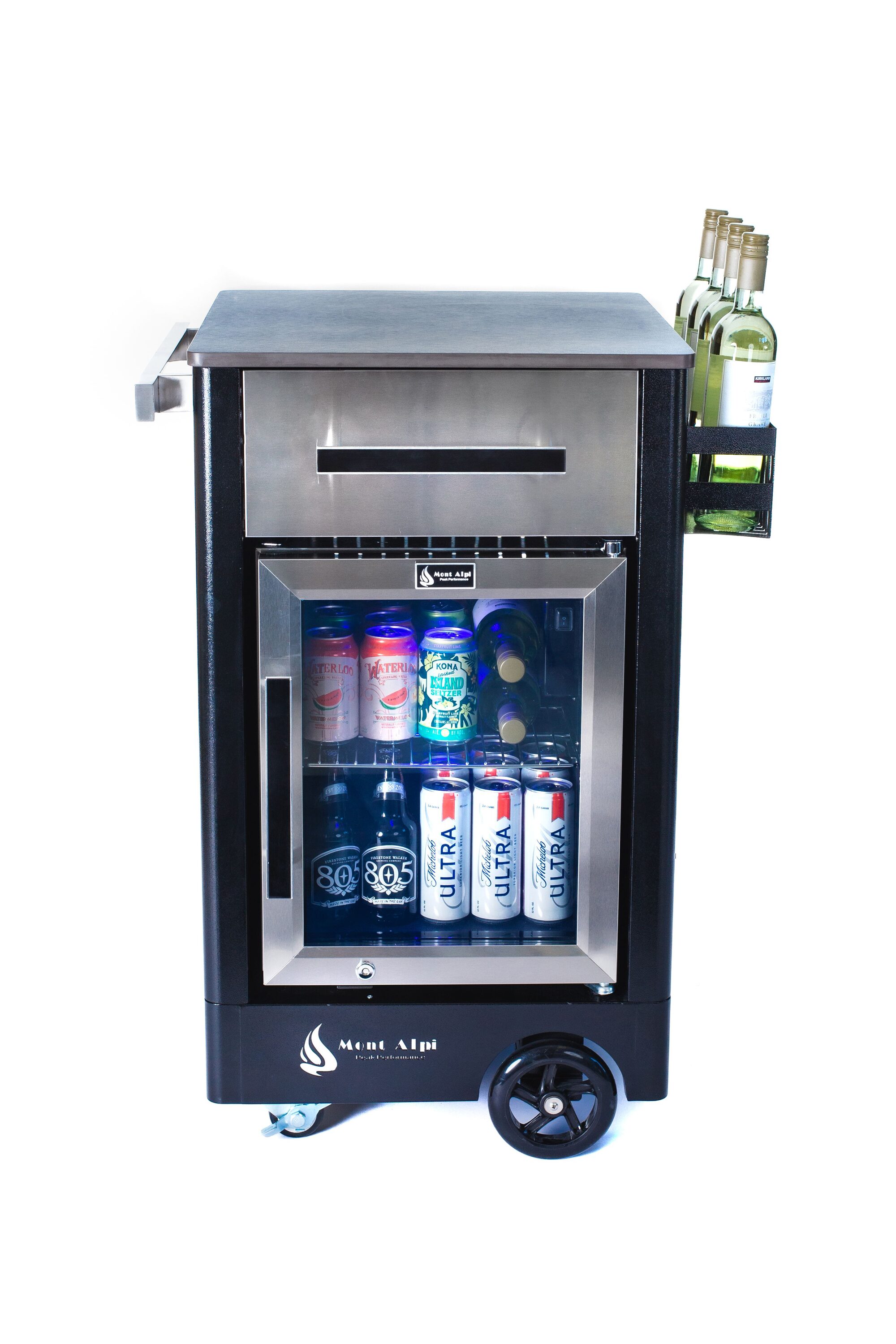 Mont Alpi MAPCM Beverage and Prep Centers 32.7-in W x 22.5-in D x 36-in H Modular Outdoor Kitchen Prep station