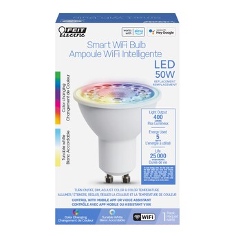Feit Electric Feit Smart WiFi 50-Watt EQ MR16 Full Spectrum Gu10 Pin Base Dimmable 3-way LED Light in the General Purpose LED Light Bulbs department at Lowes.com