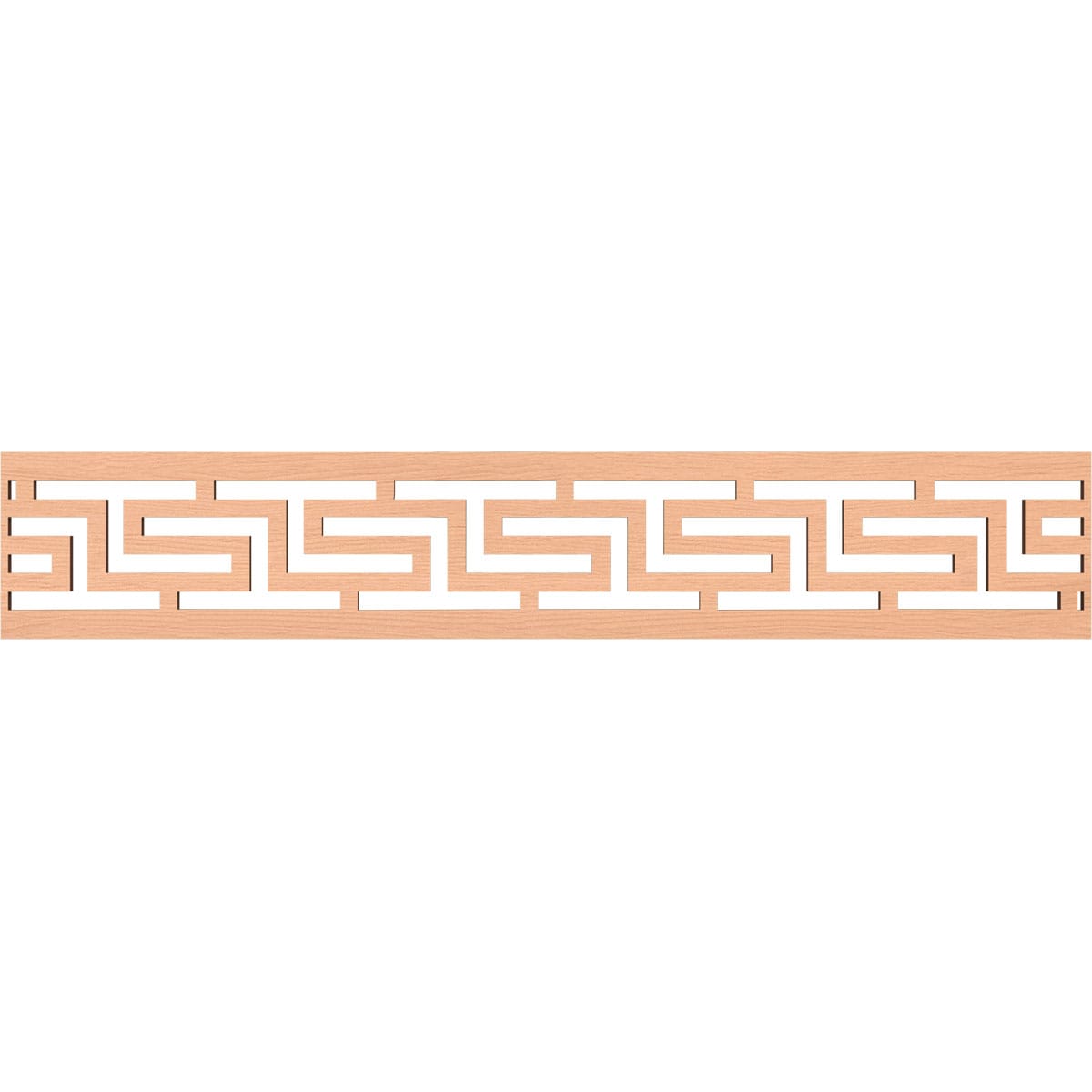 Ekena Millwork MLDB08X46TULAL Tulum Fretwork Flat Trim 8-in x 3.89-ft Alder Brown Unfinished 2155853 Pierced Wall Panel Moulding