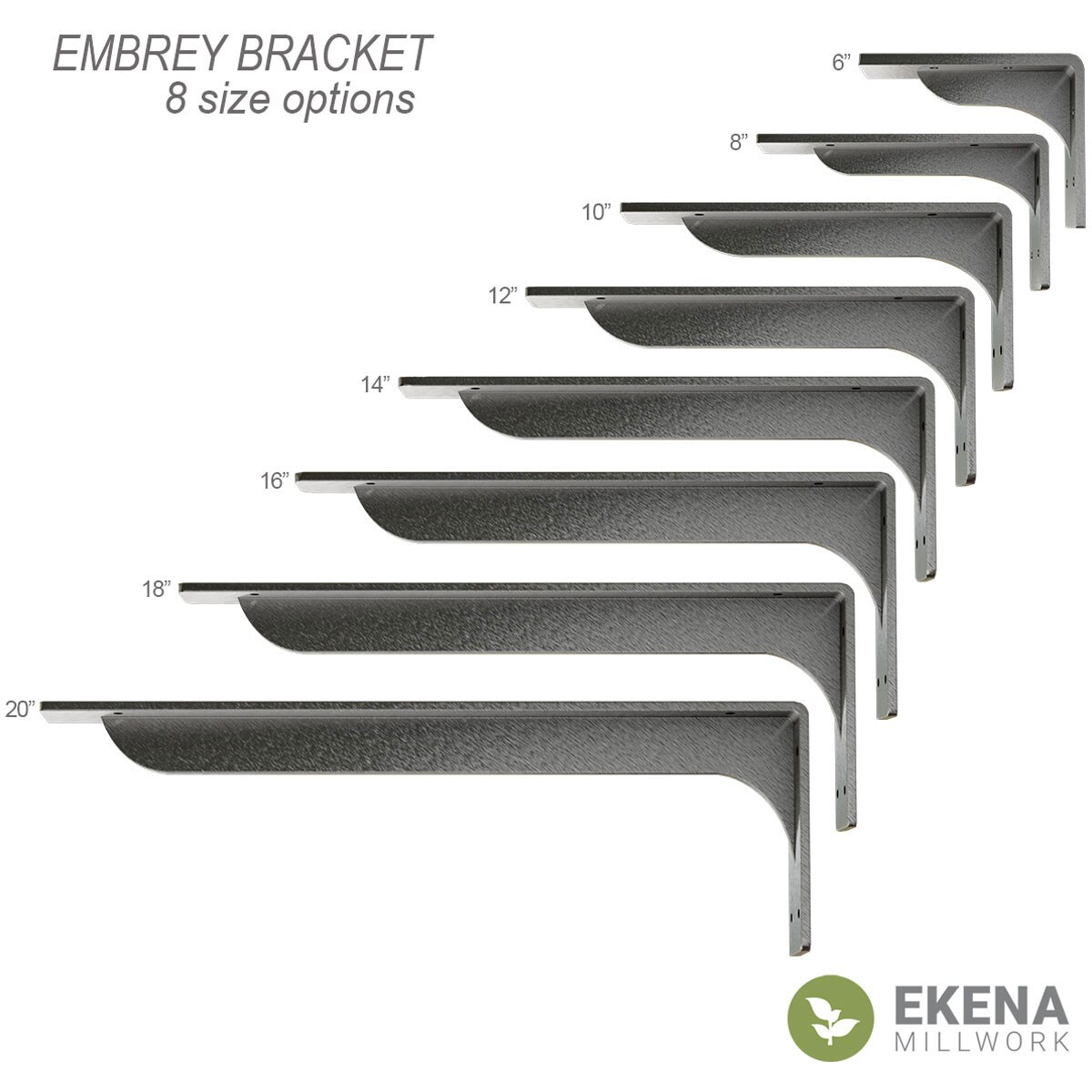 Ekena Millwork BKTM02X06X03EBABS Mending-Plates-Brackets-Braces - View #11