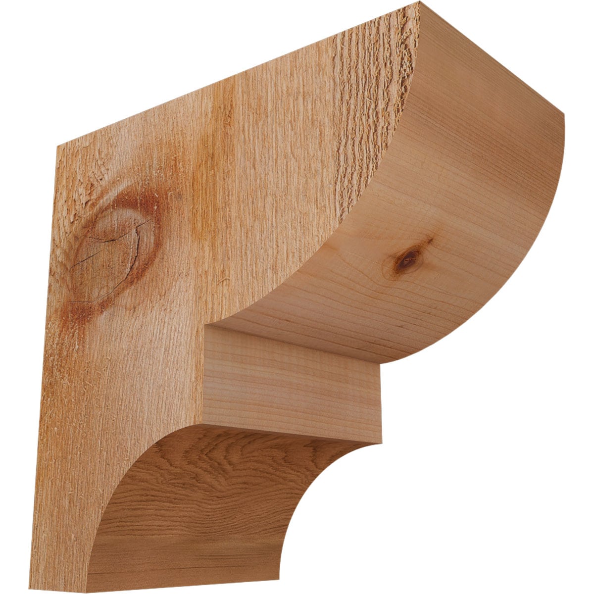 Ekena Millwork COR06X10X10RID00RWR 6-in x 10-in x 10-in Ridgewood Unfinished Western red cedar Wood Paintable/Stainable Corbel