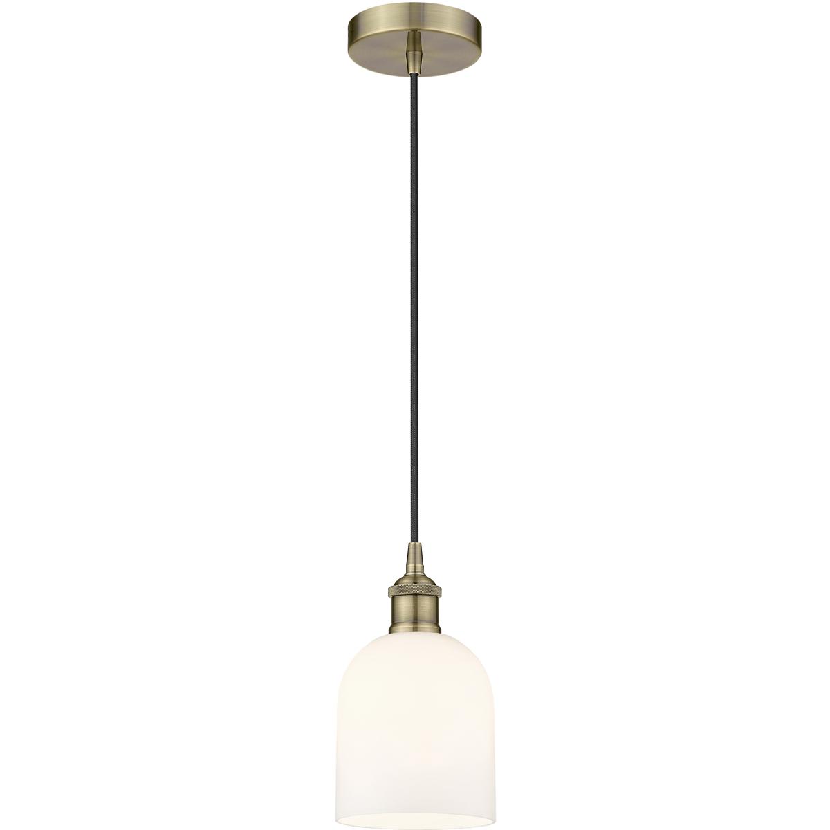 Innovations Lighting - 616-1P-AB-G558-6GWH Edison Bella Mini Pendant Antique Brass