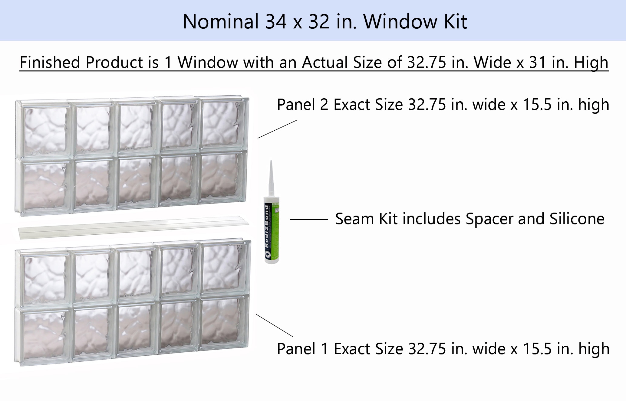 REDI2SET S3432DC Glass-Block-Windows - View #2