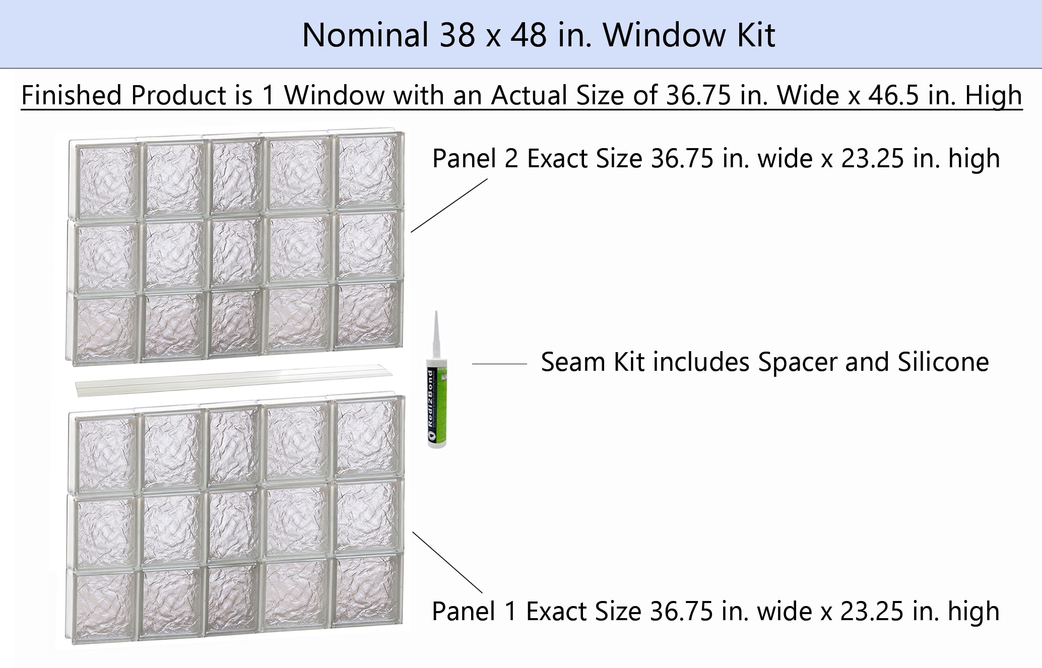 REDI2SET S3848IS Glass-Block-Windows - View #2