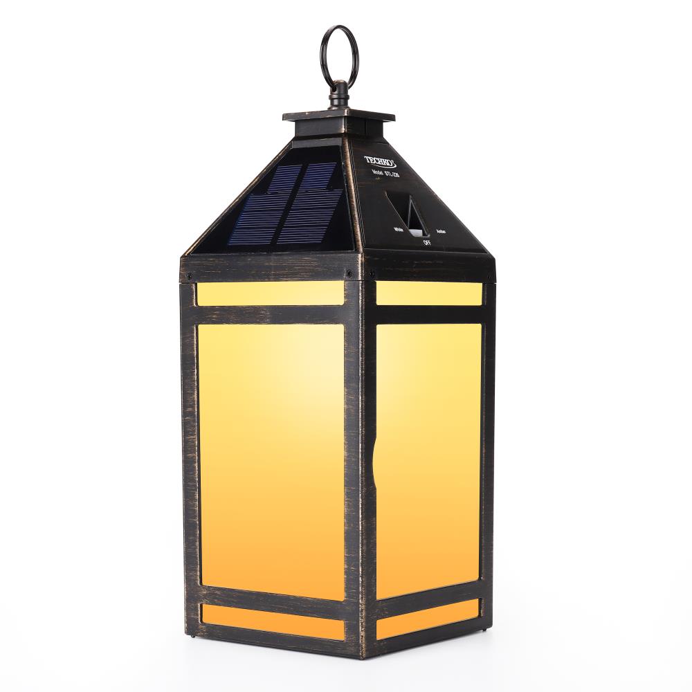 12.88 Outdoor Vintage Solar LED Lantern with Auto Dawn-to-Dusk Sensor