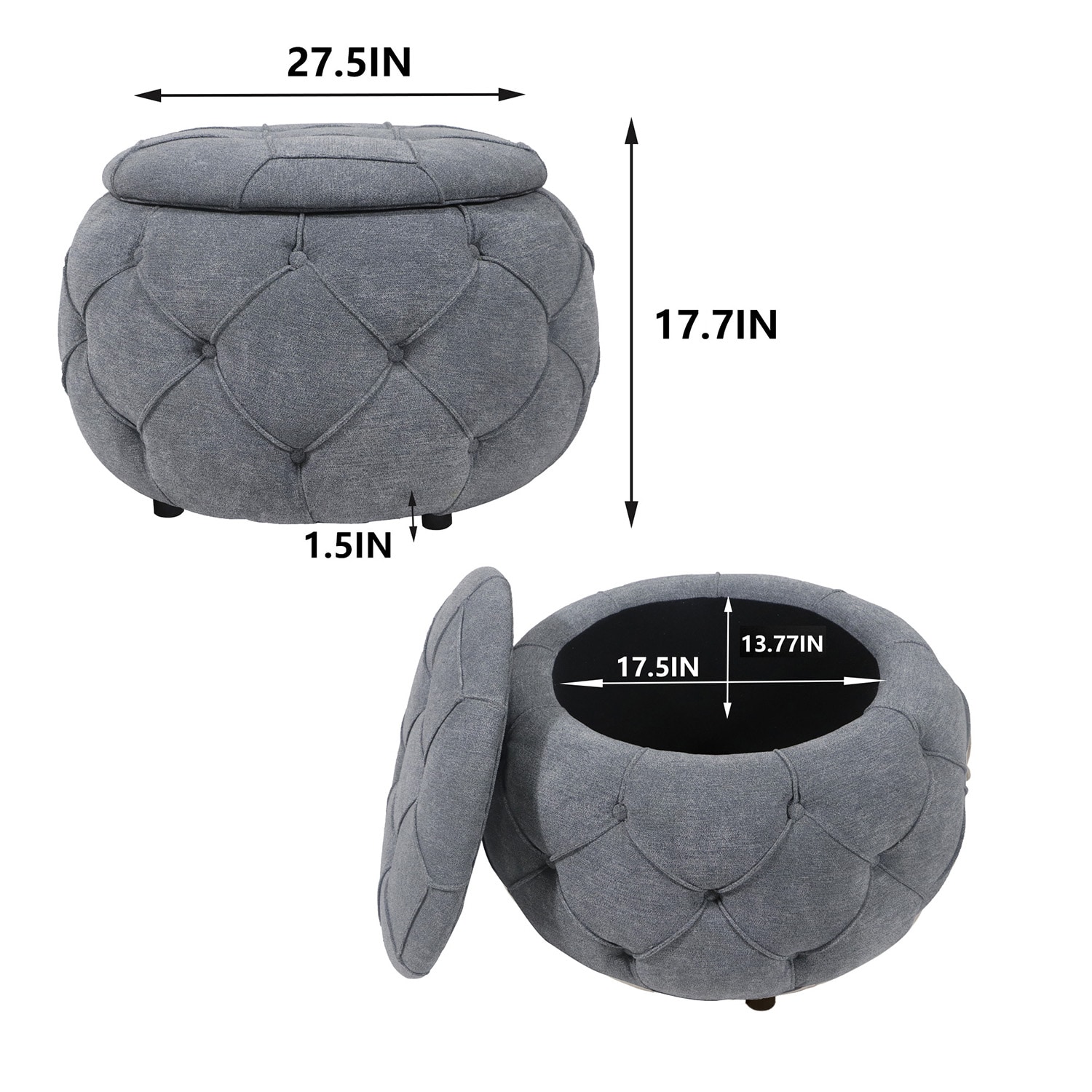 Bybafun YA6100059 Indoor-Ottomans - View #3