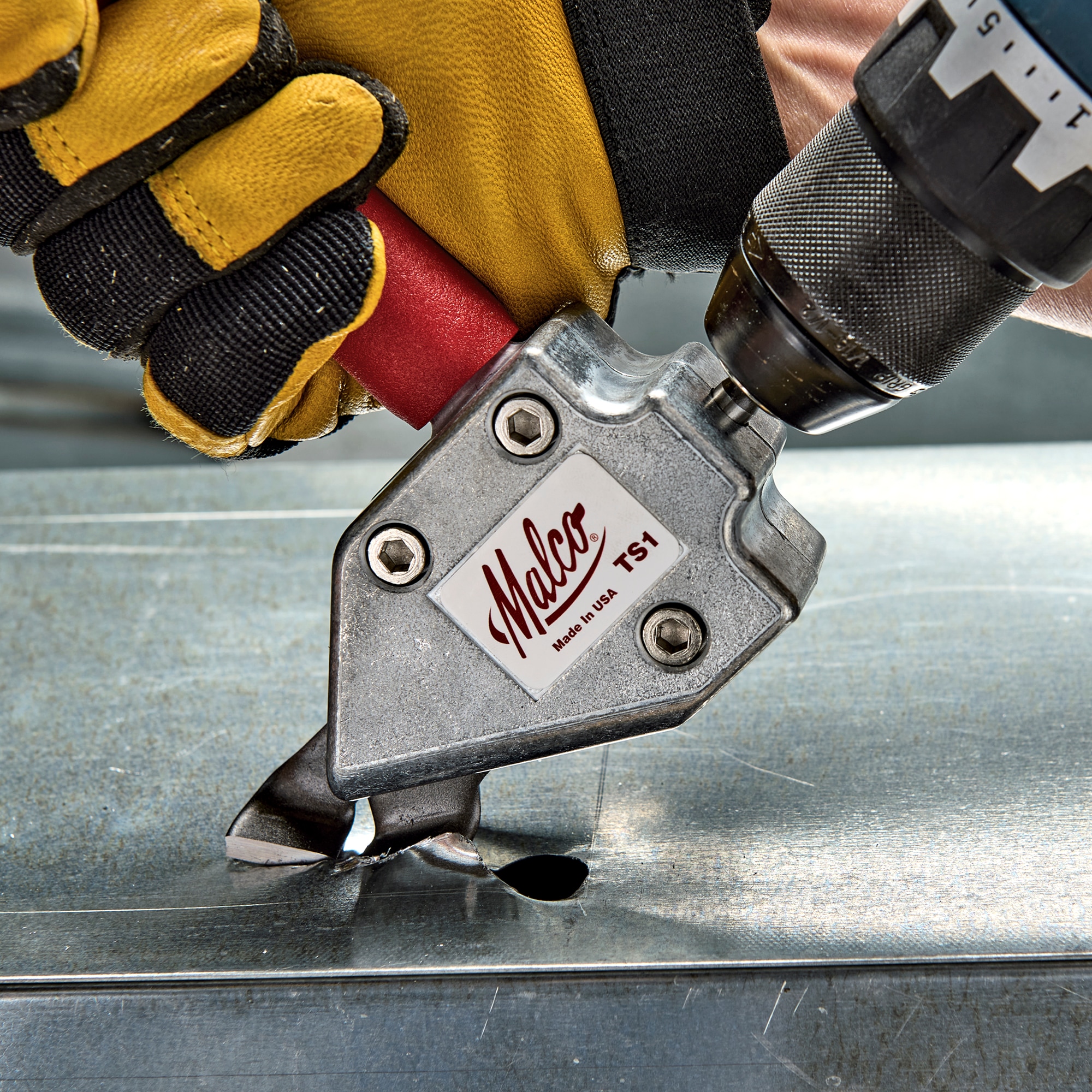 Malco Turbo Shear Metal Cutting Tool Box Cutter Attachment In The Drill