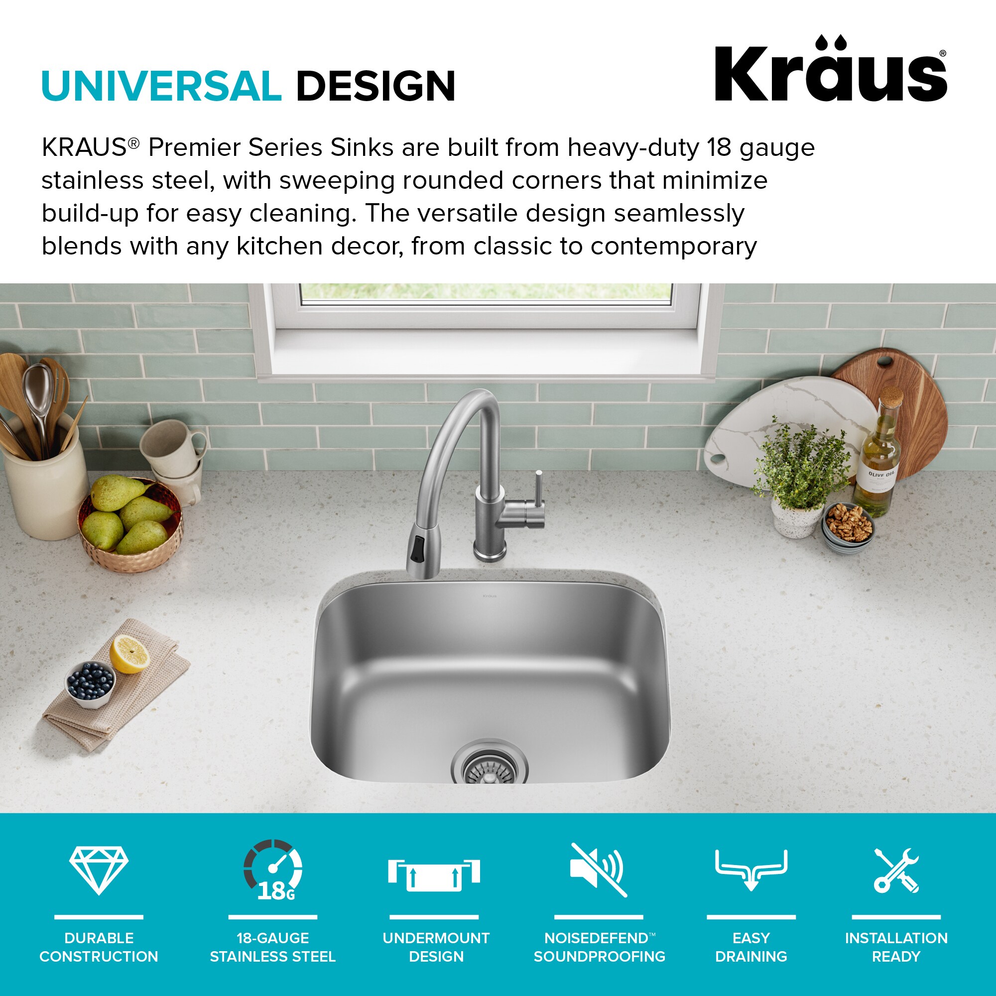 Kraus KBU12 Kitchen-Sinks - View #5