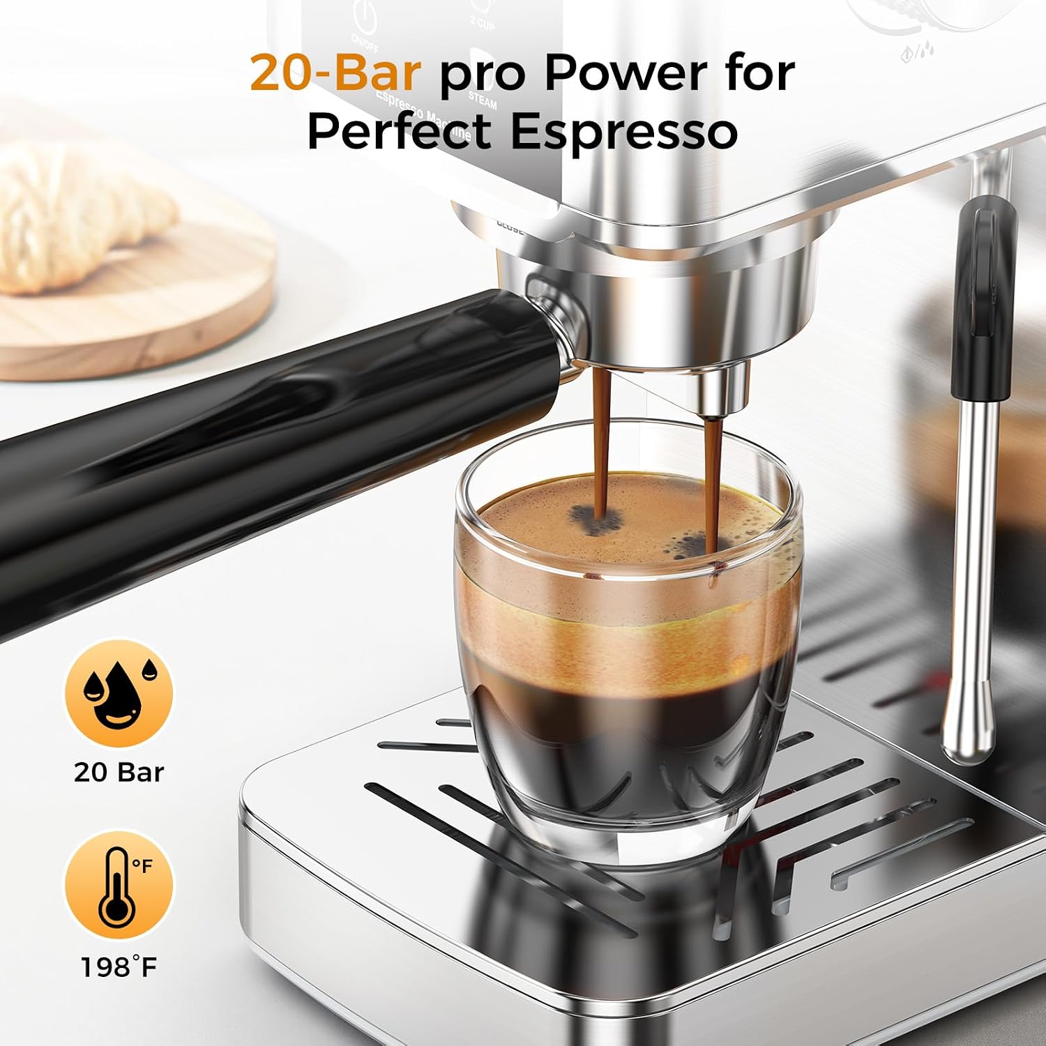 Kismile CM8032FS Espresso-Machines - View #2