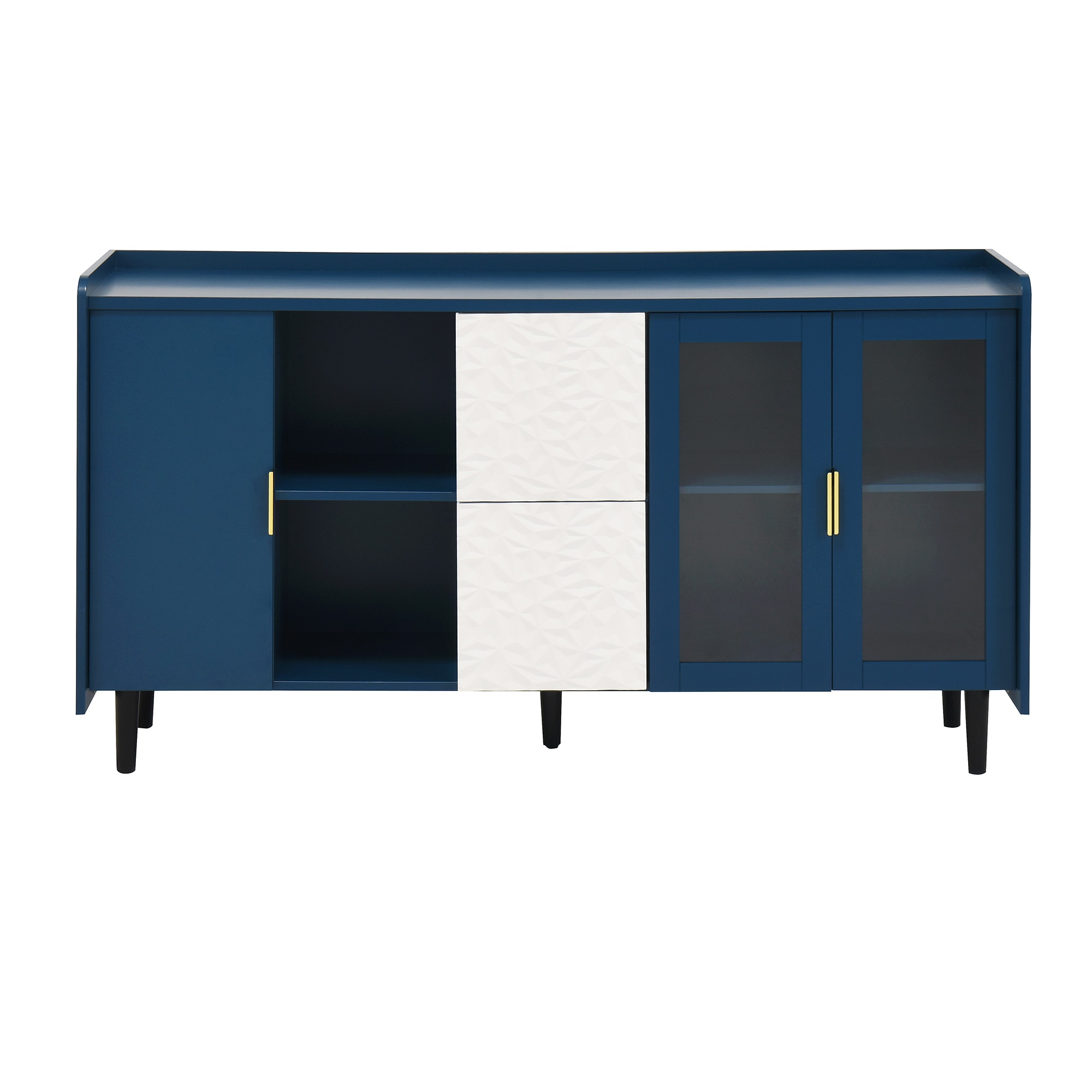SINOFURN SYA840018BL Contemporary/Modern MDF Blue Sideboard