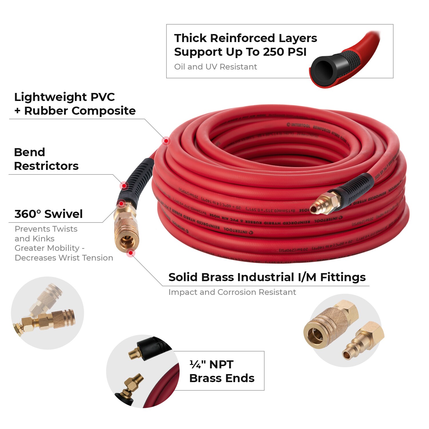 INTERTOOL PT08-1772 Air-Tool-Hoses - View #2
