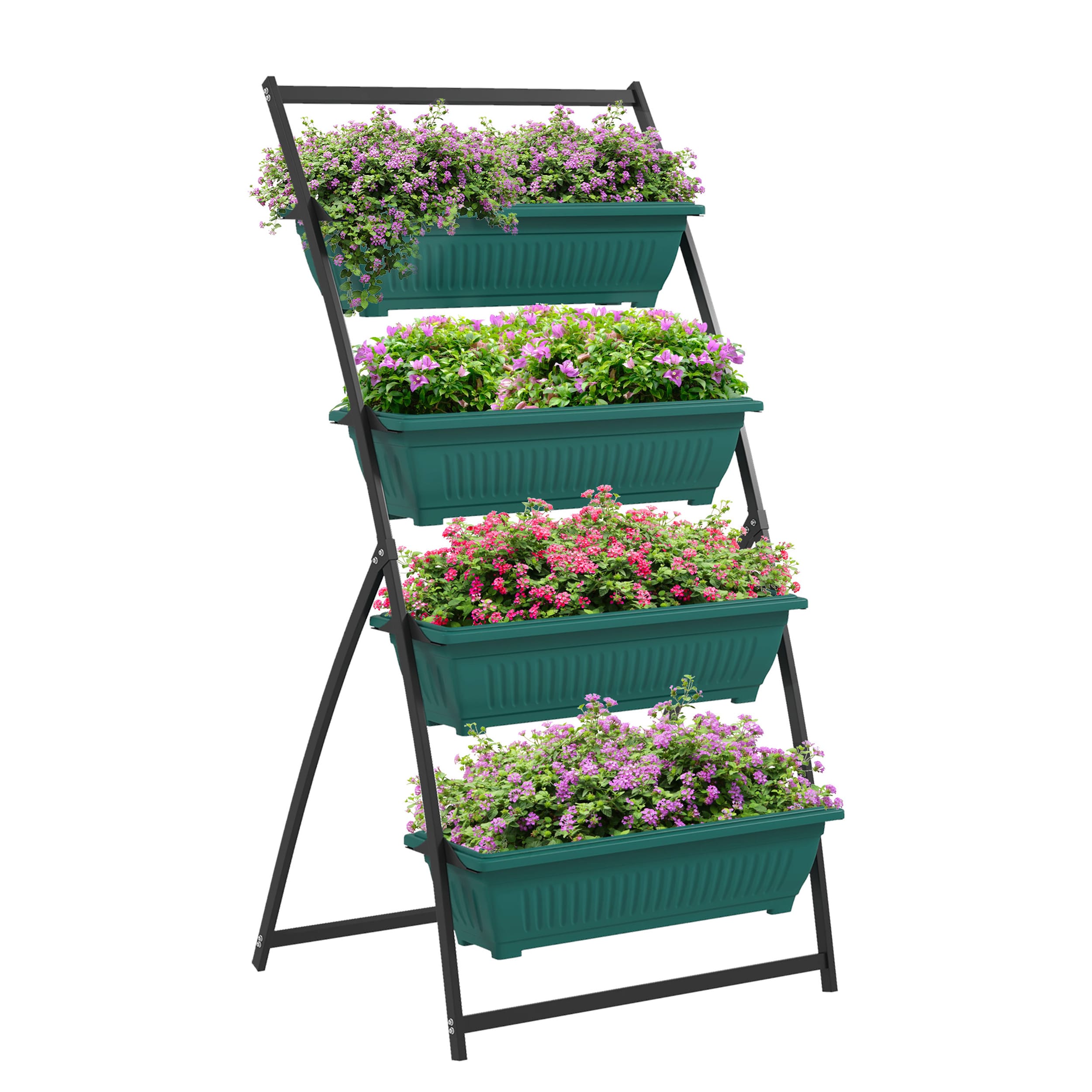AHIOU HOME ZAAHG-P174506GB 3.6-cu ft 31-in W x 30-in L x 63.8-in H Elevated Green Composite Raised Garden Bed