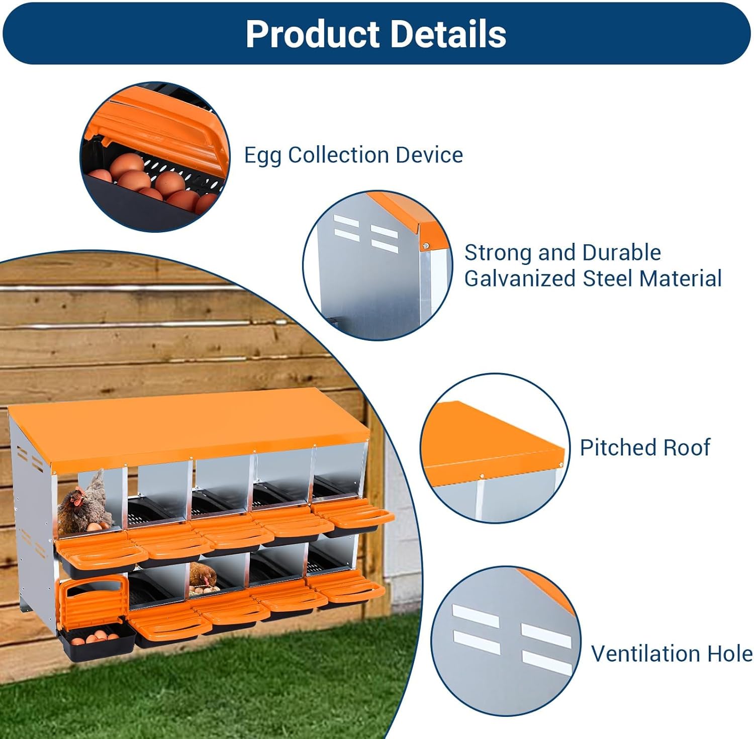Qeetex GGL-PPG-33CXUYNW Chicken-Coops-Rabbit-Hutches - View #5
