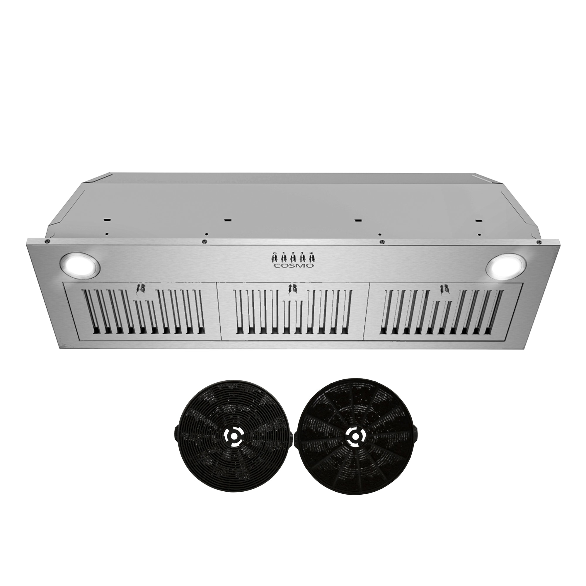 Cosmo COS-36IRHP-DL 36 inch Ductless 380-CFM Stainless Steel Insert Under Cabinet Range Hood