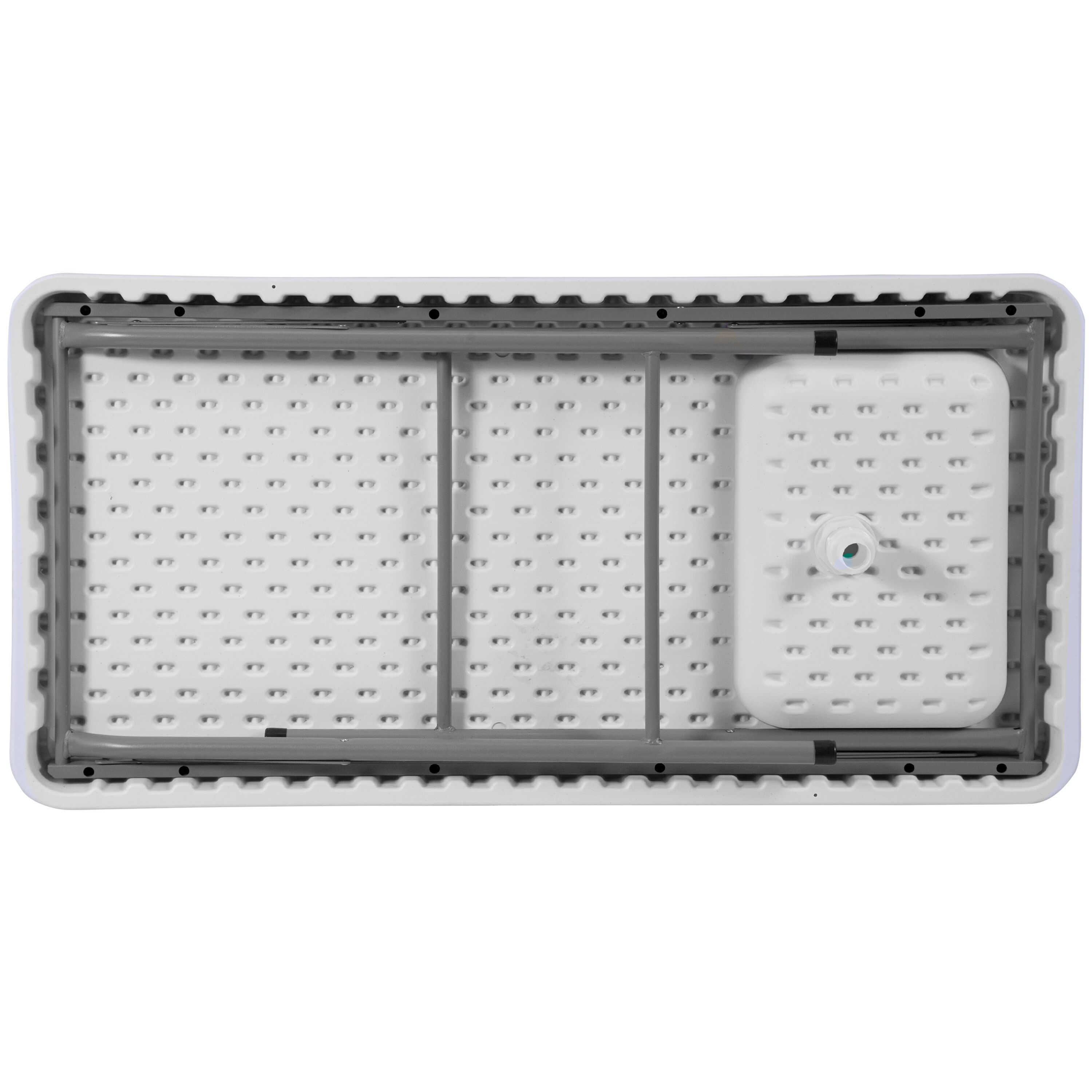 Gray Metal Folding Fish Cleaning Table with Sink, 45"