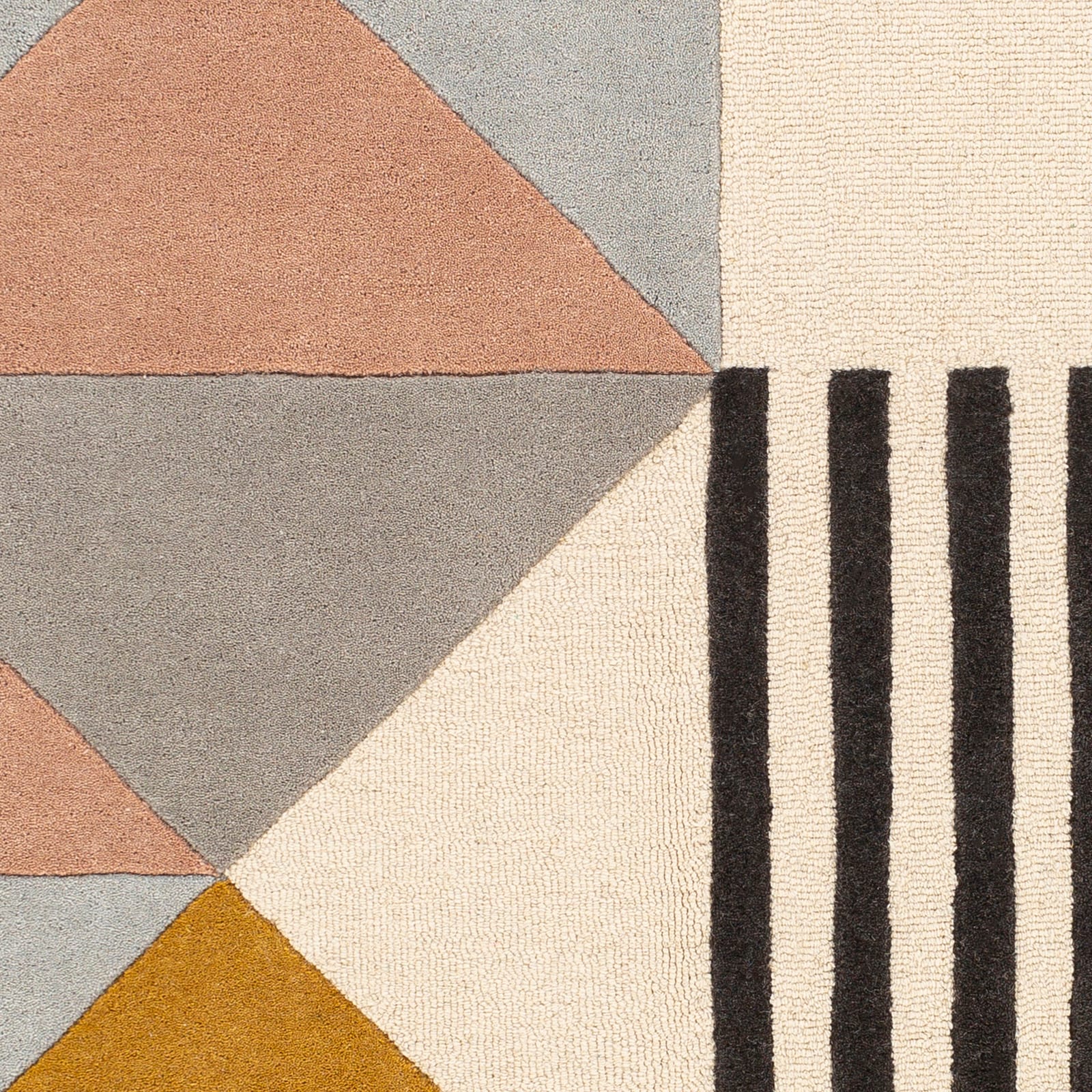 Elysian 6' x 9' Hand-Tufted Wool Rectangular Rug in Soft Gray
