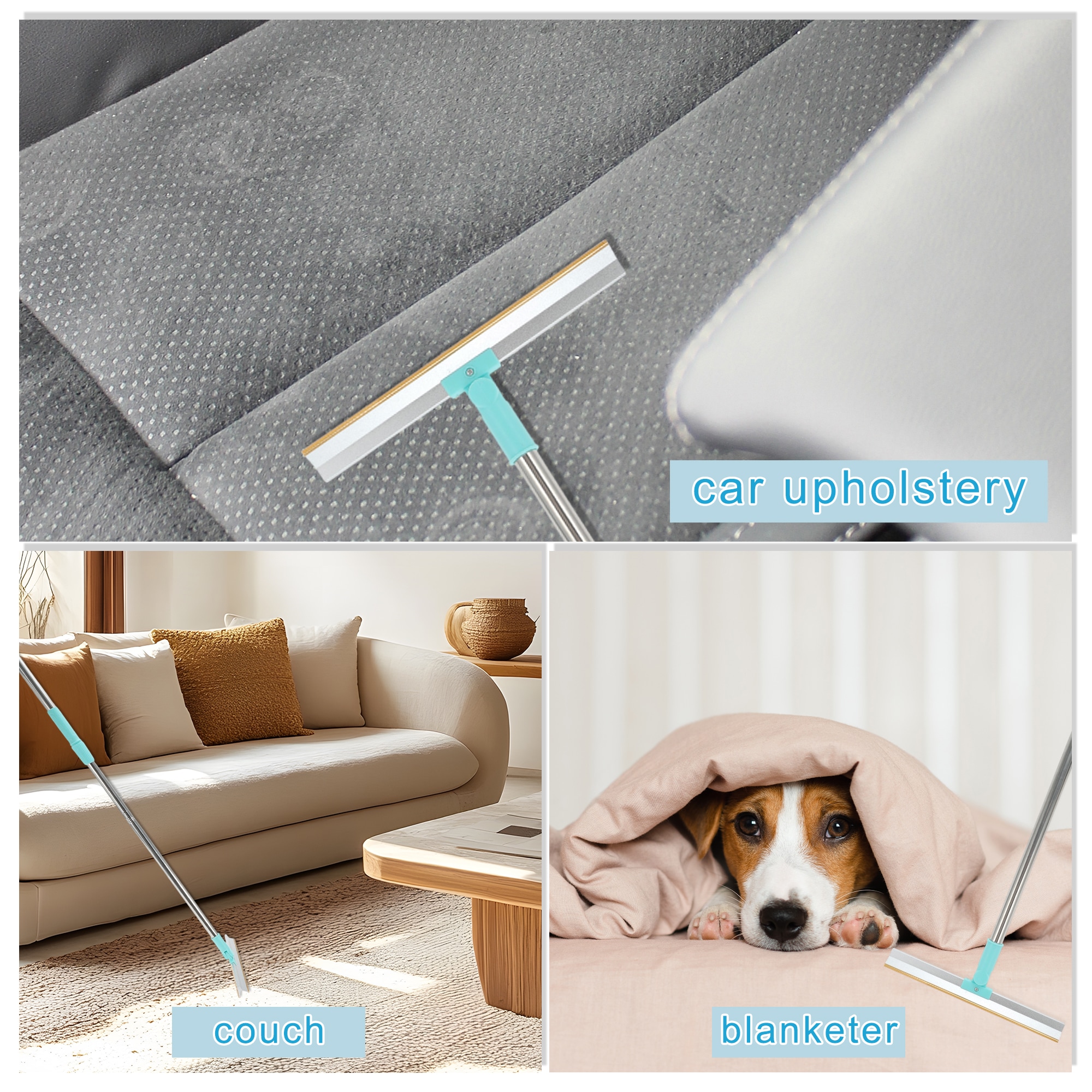 Unique Bargains Pet Hair Removal Tool Dog Hair Remover with Wide Copper ...